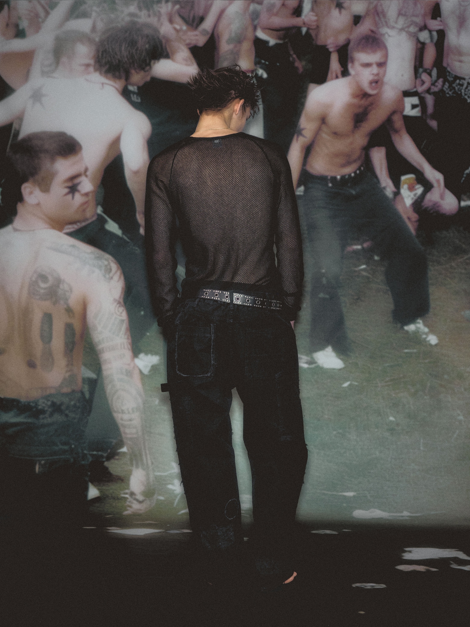 [NOMANUAL] VTG DAMAGED WORK PANTS_WASHED BLACK