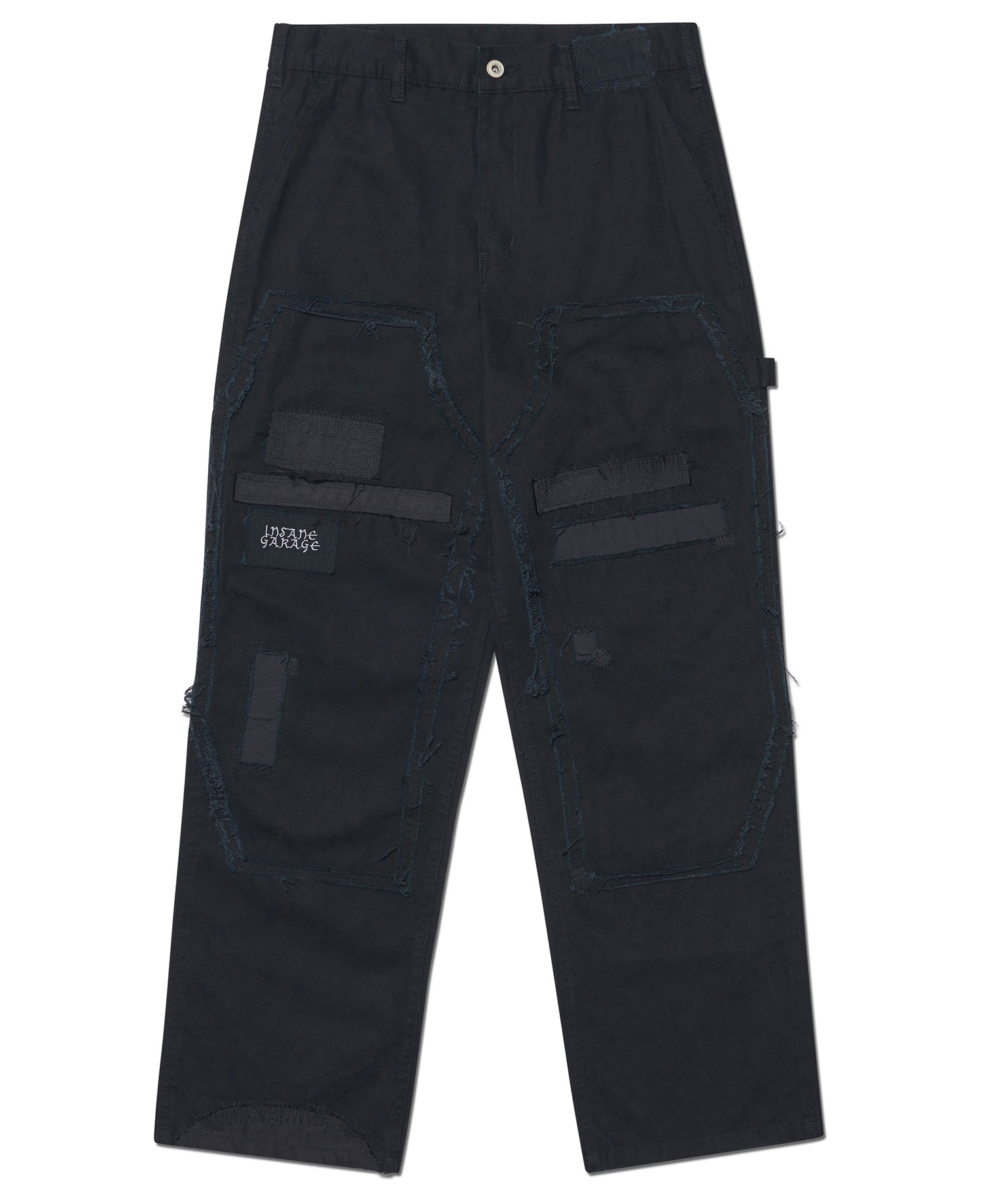 [NOMANUAL] VTG DAMAGED WORK PANTS_WASHED BLACK
