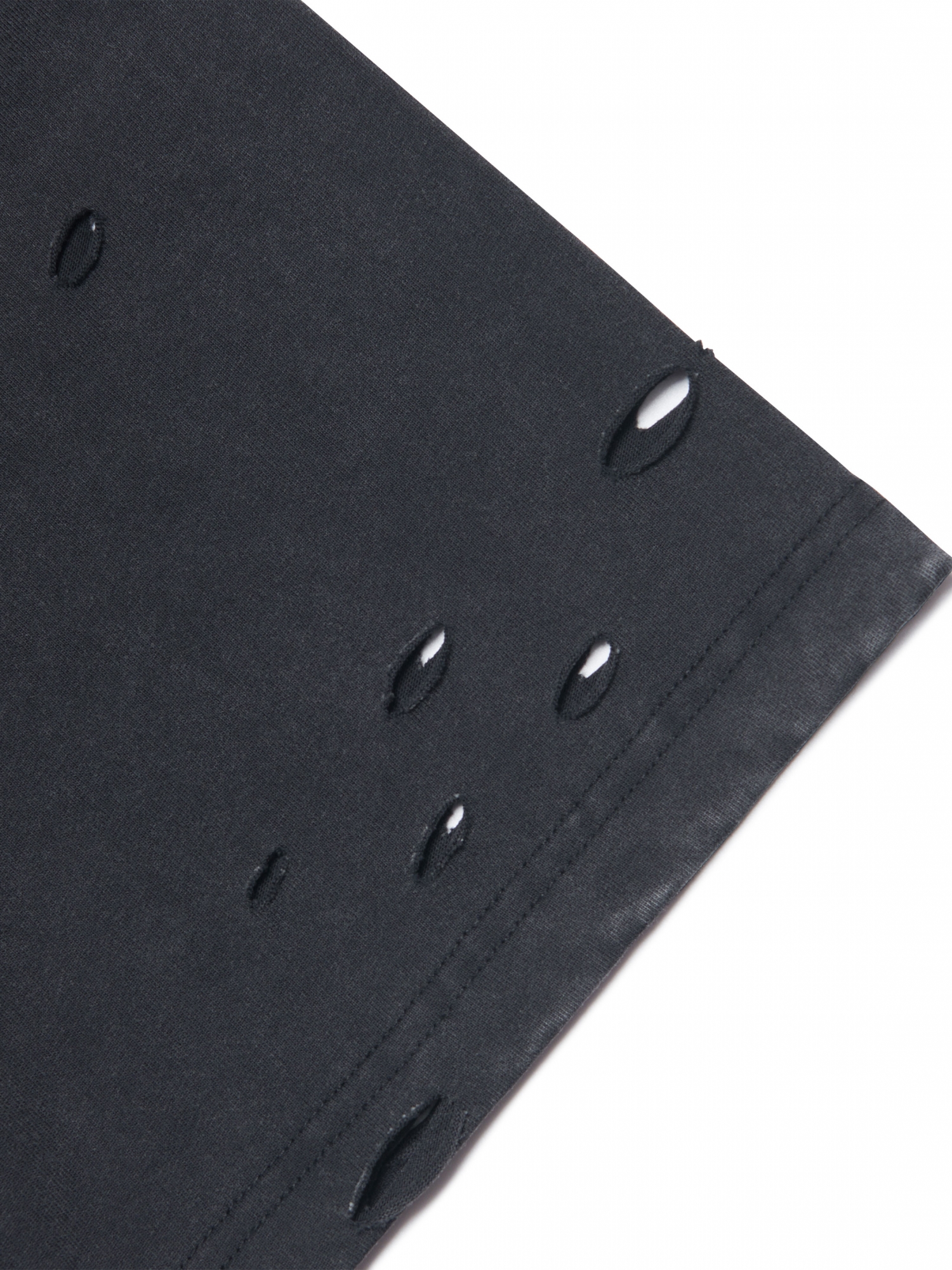 [NOMANUAL] DAMAGED T-SHIRT_WASHED BLACK