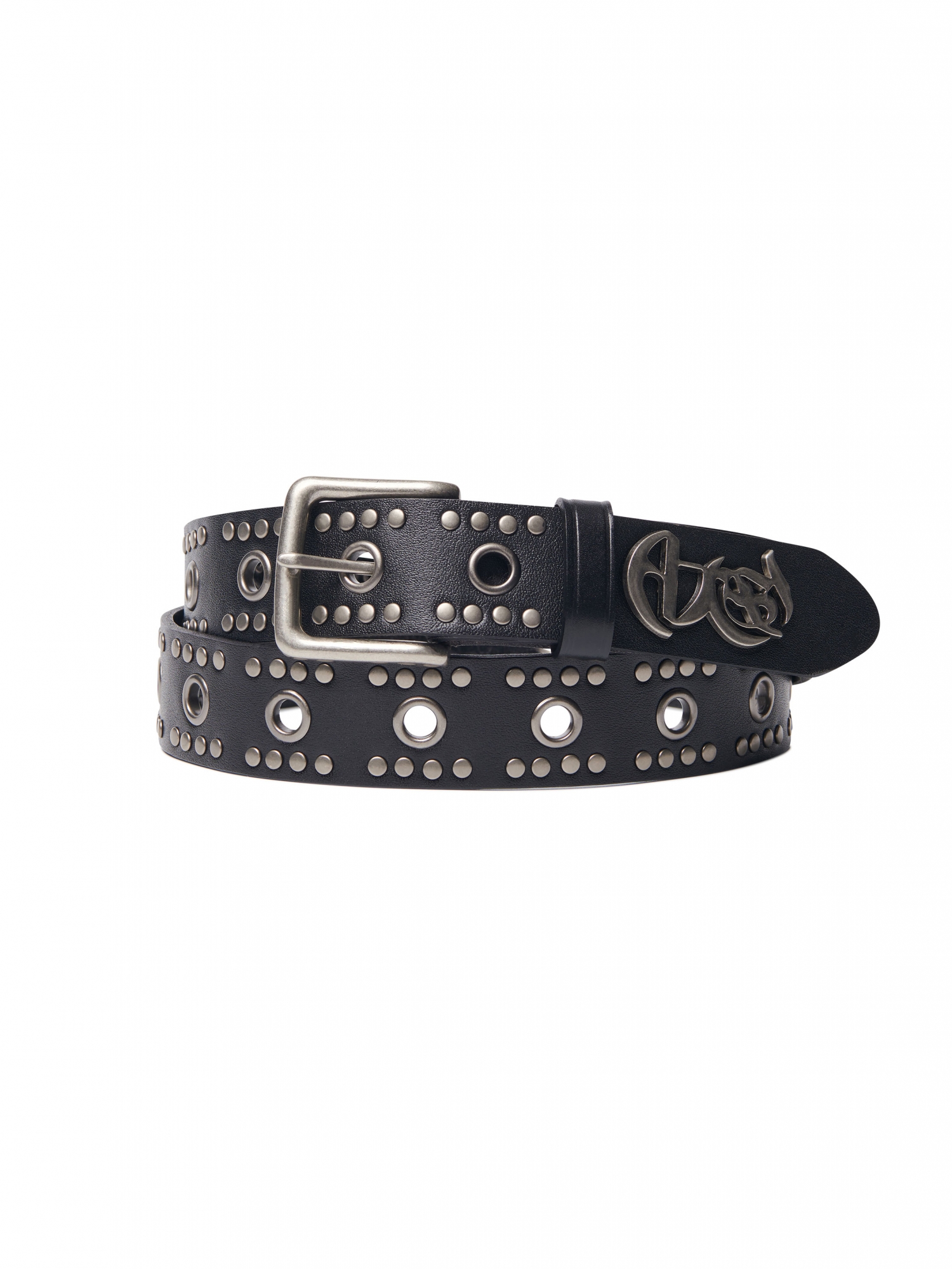 [NOMANUAL] EYELET STUDDED BELT_BLACK