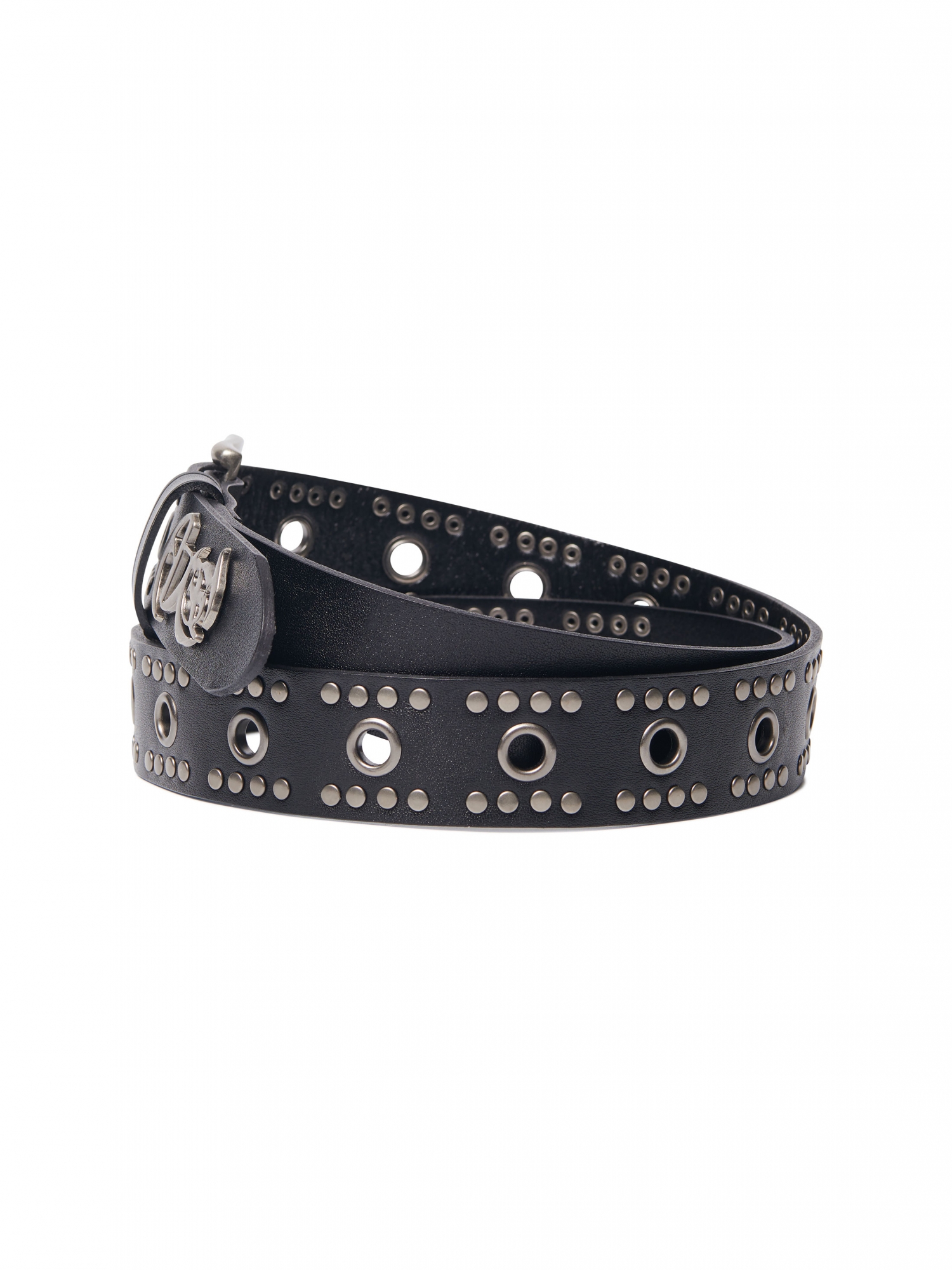[NOMANUAL] EYELET STUDDED BELT_BLACK