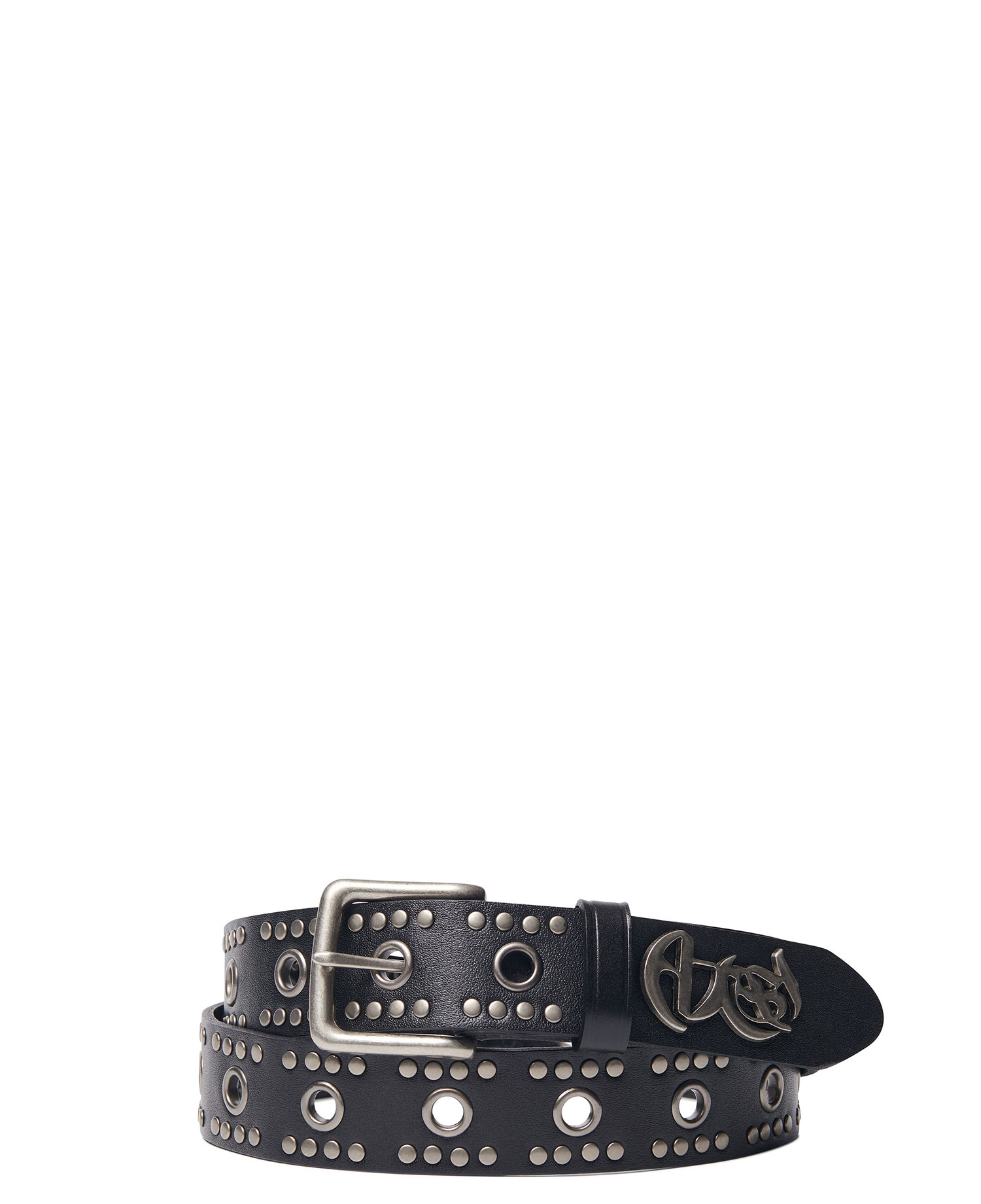 [NOMANUAL] EYELET STUDDED BELT_BLACK