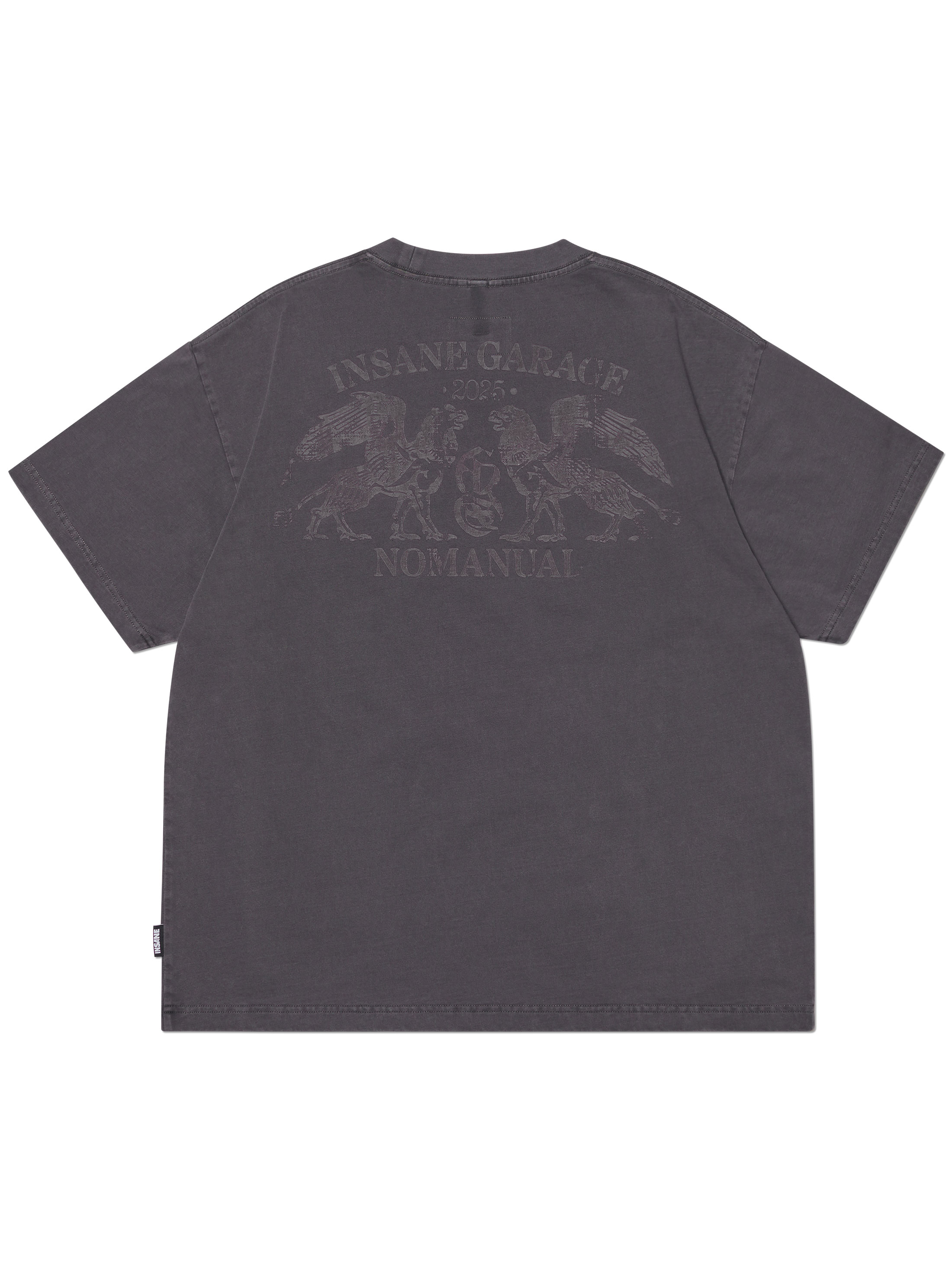 [NOMANUAL] OVERDYED GRAPHIC T-SHIRT_WASHED CHARCOAL