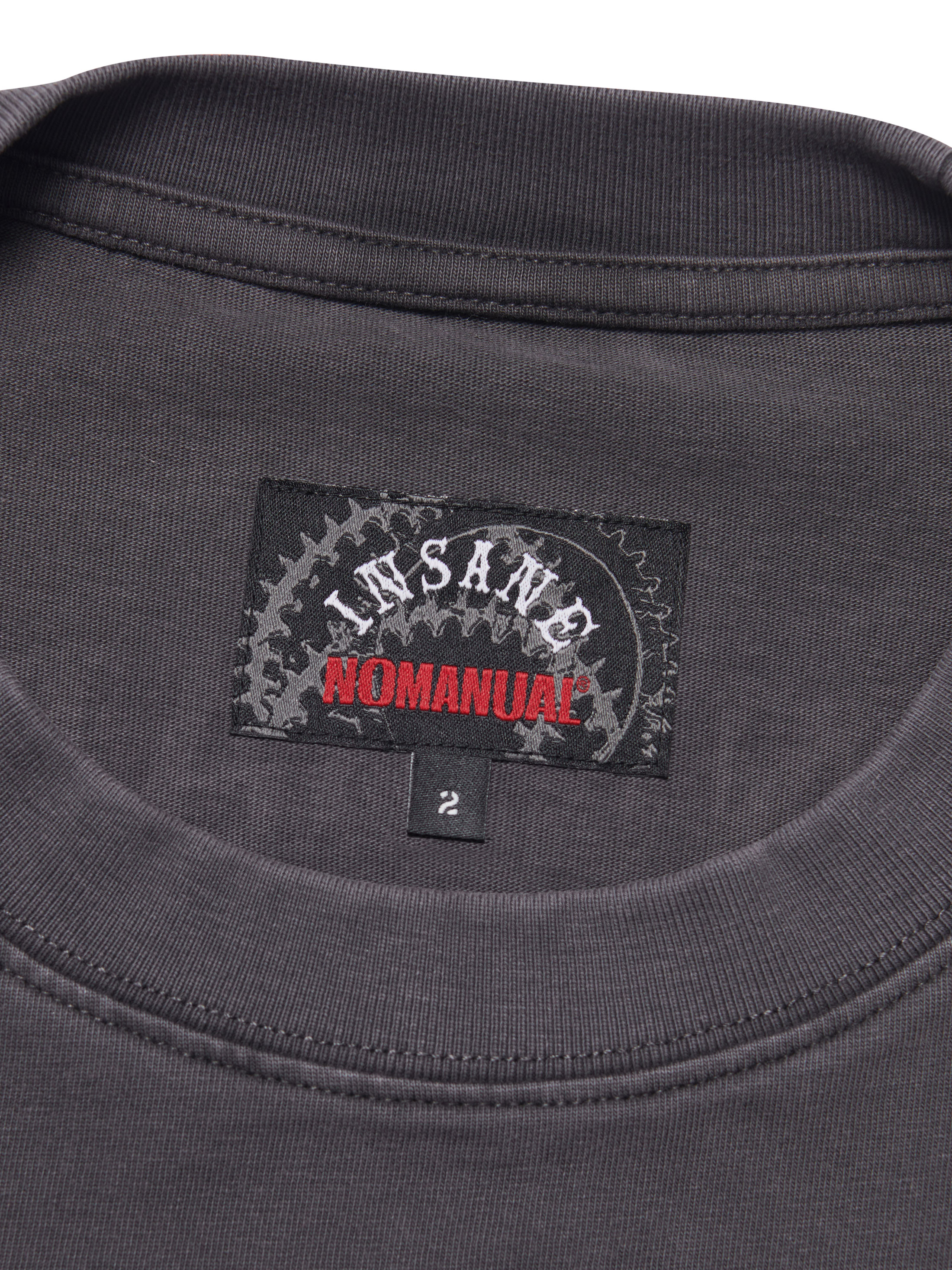 [NOMANUAL] OVERDYED GRAPHIC T-SHIRT_WASHED CHARCOAL