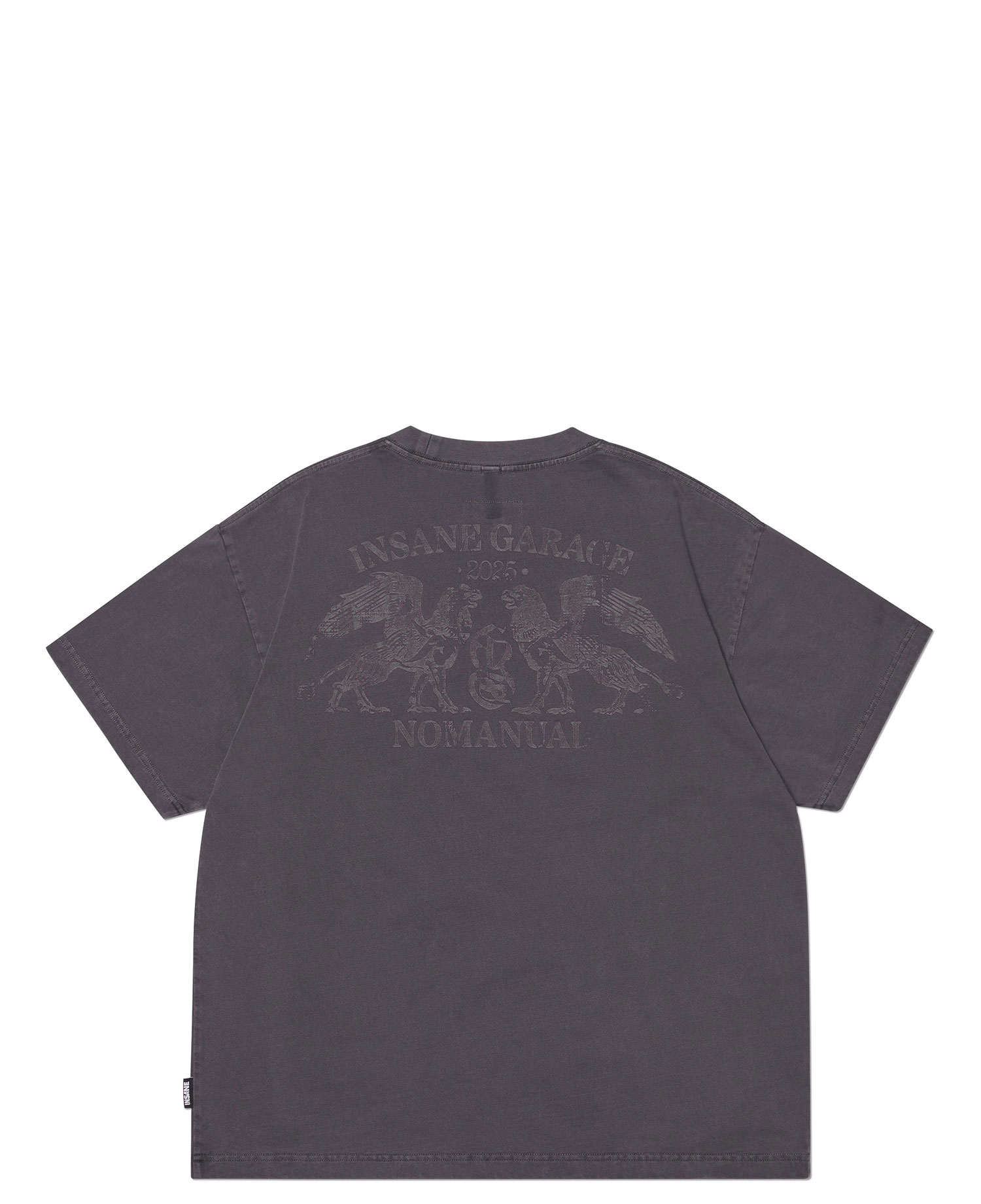 [NOMANUAL] OVERDYED GRAPHIC T-SHIRT_WASHED CHARCOAL