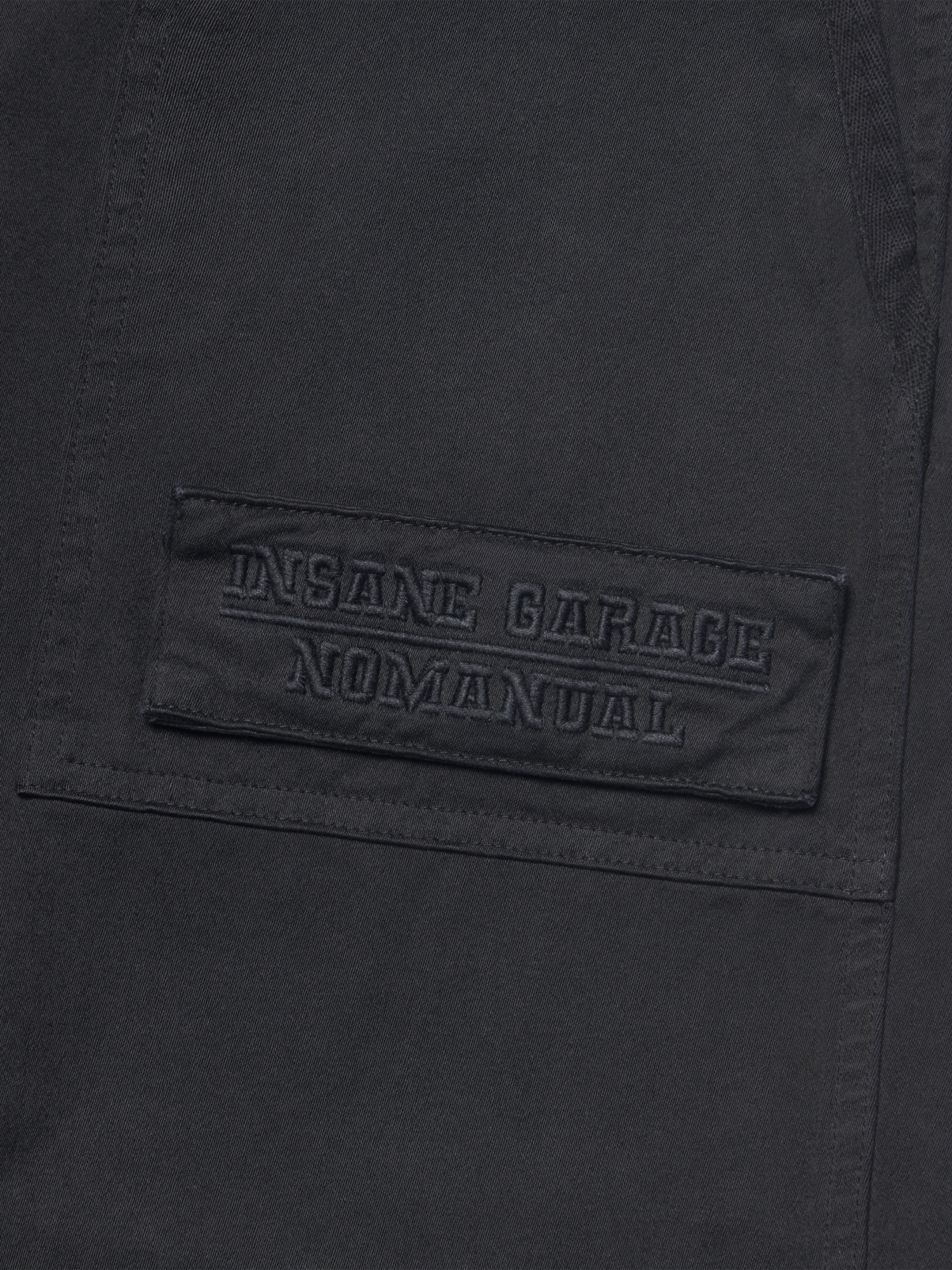 [NOMANUAL] WASHED CARGO BERMUDA PANTS_BLACK