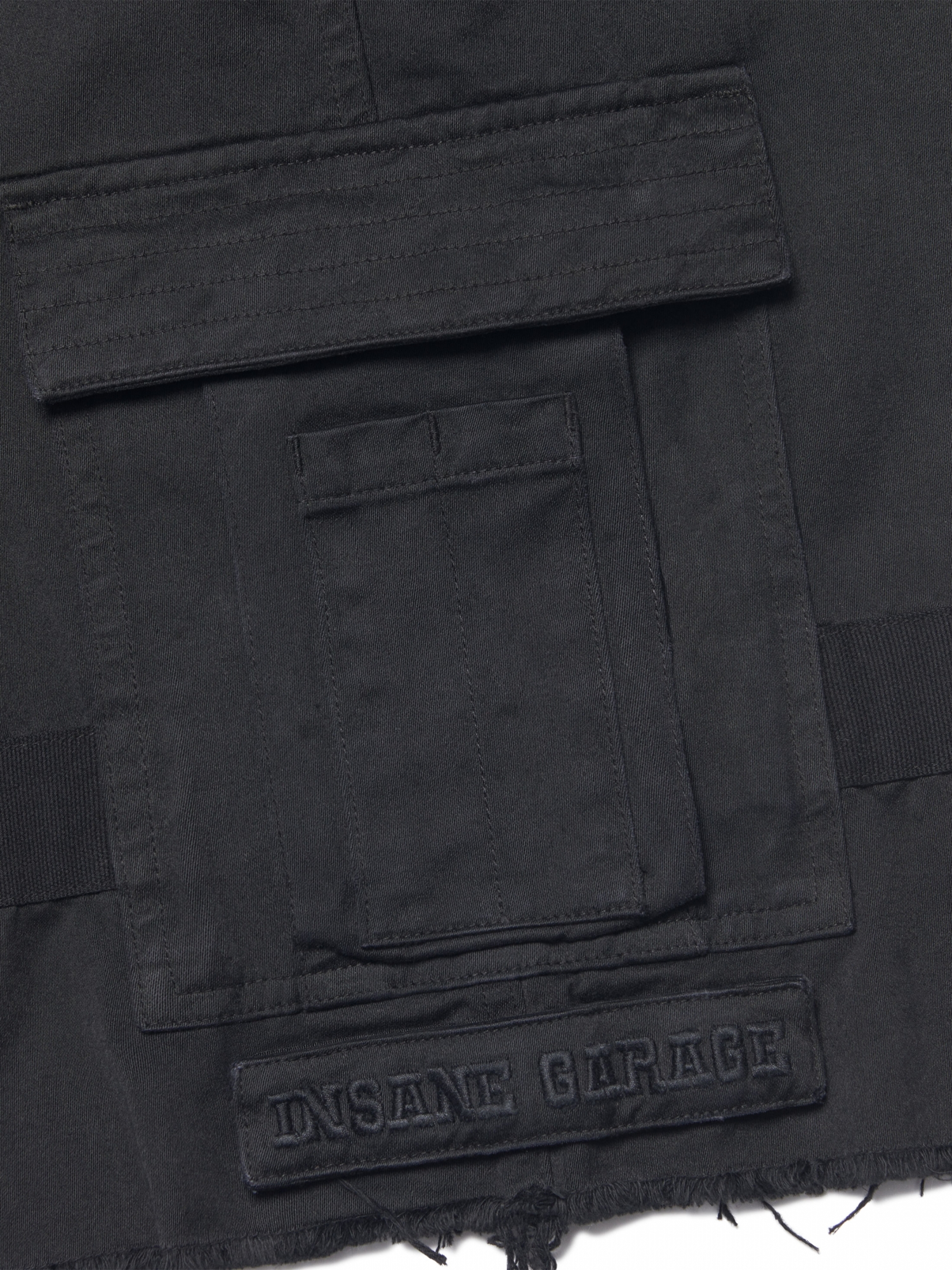 [NOMANUAL] WASHED CARGO BERMUDA PANTS_BLACK