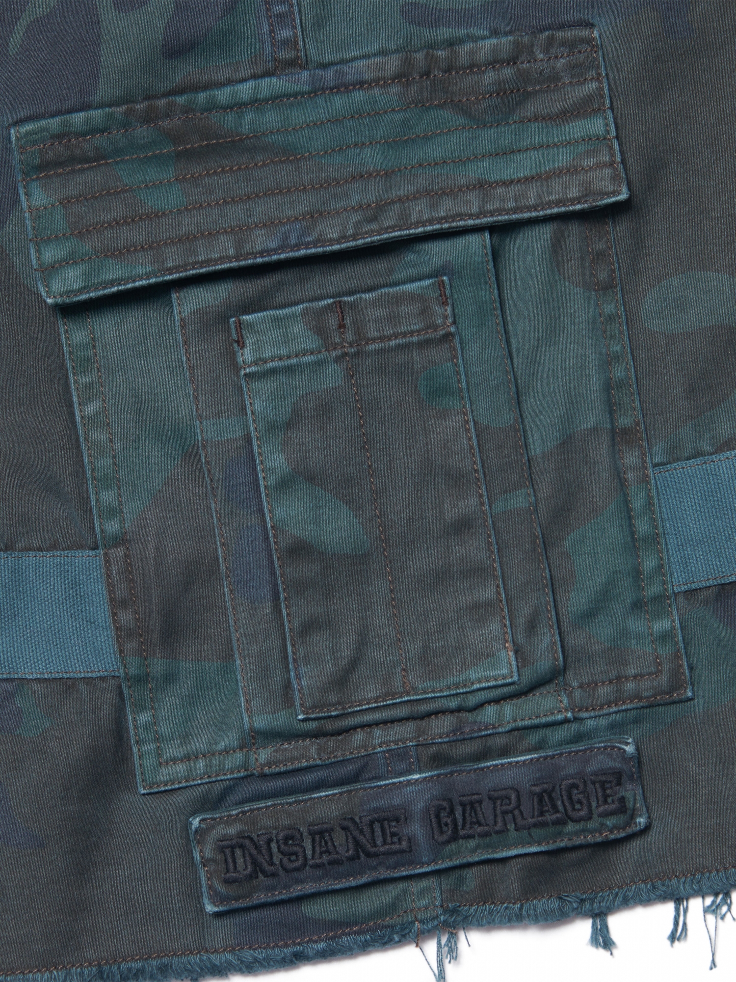 [NOMANUAL] WASHED CARGO BERMUDA PANTS_CAMOUFLAGE