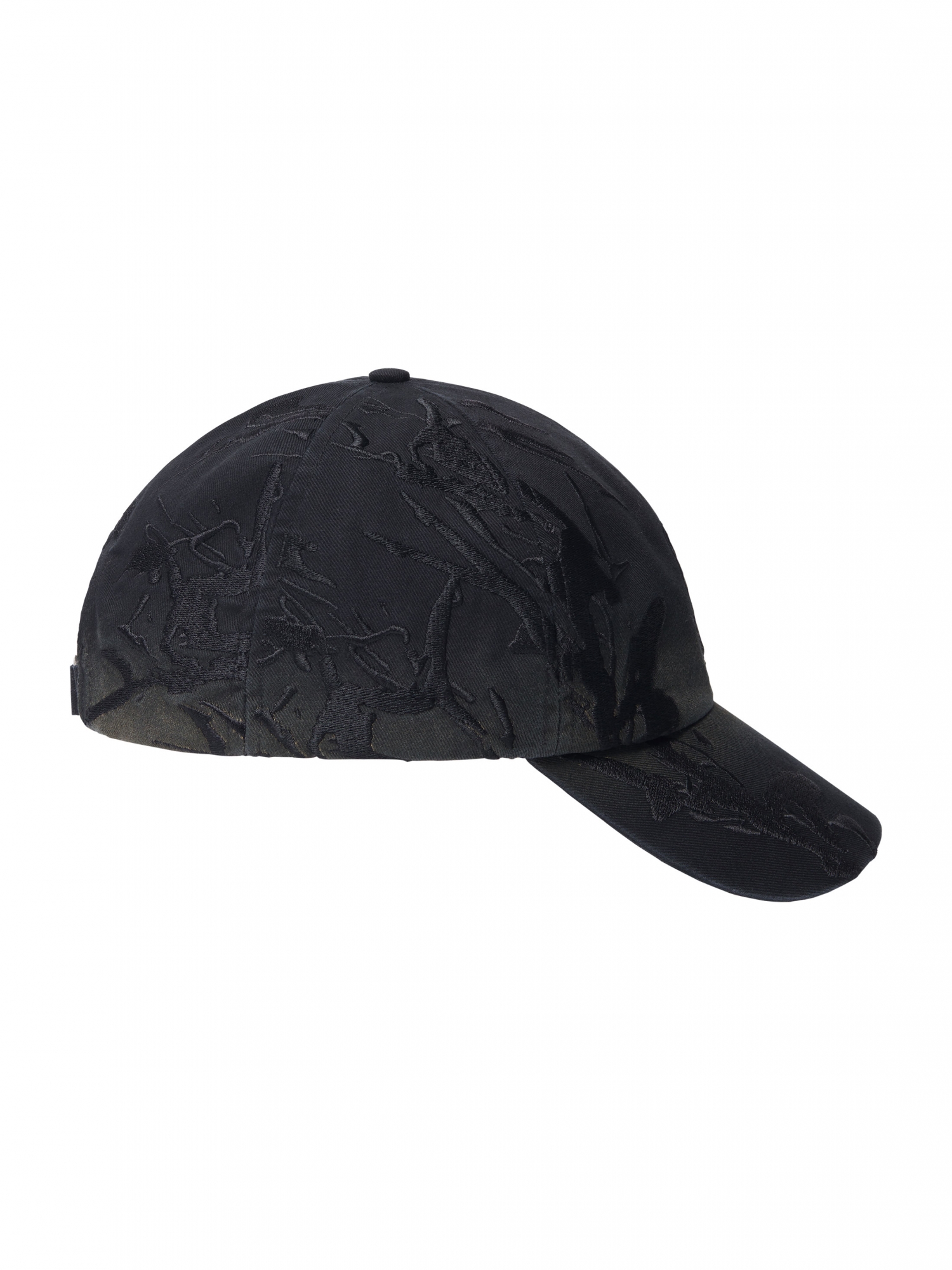 [NOMANUAL] EMBROIDERY BALL CAP_WASHED BLACK