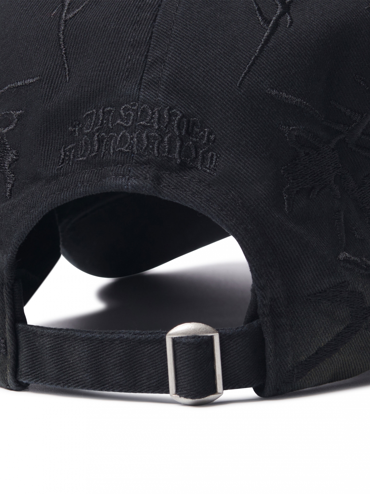 [NOMANUAL] EMBROIDERY BALL CAP_WASHED BLACK