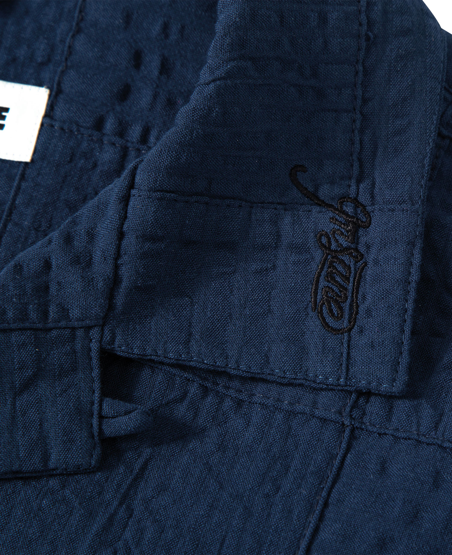 INSANE PATCH-WORK SEERSUCKER HALF SLV SHIRT_BLUE