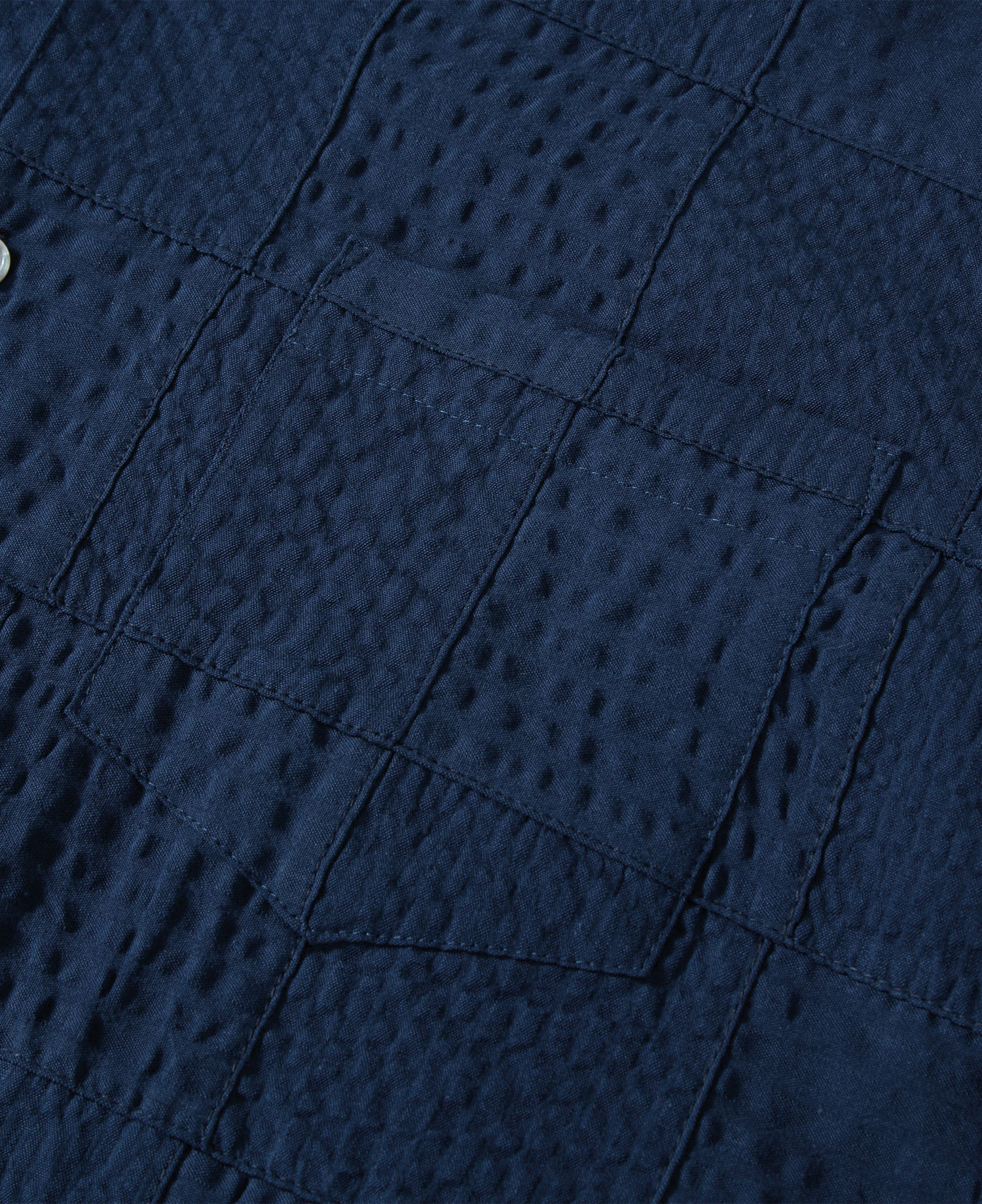 INSANE PATCH-WORK SEERSUCKER HALF SLV SHIRT_BLUE