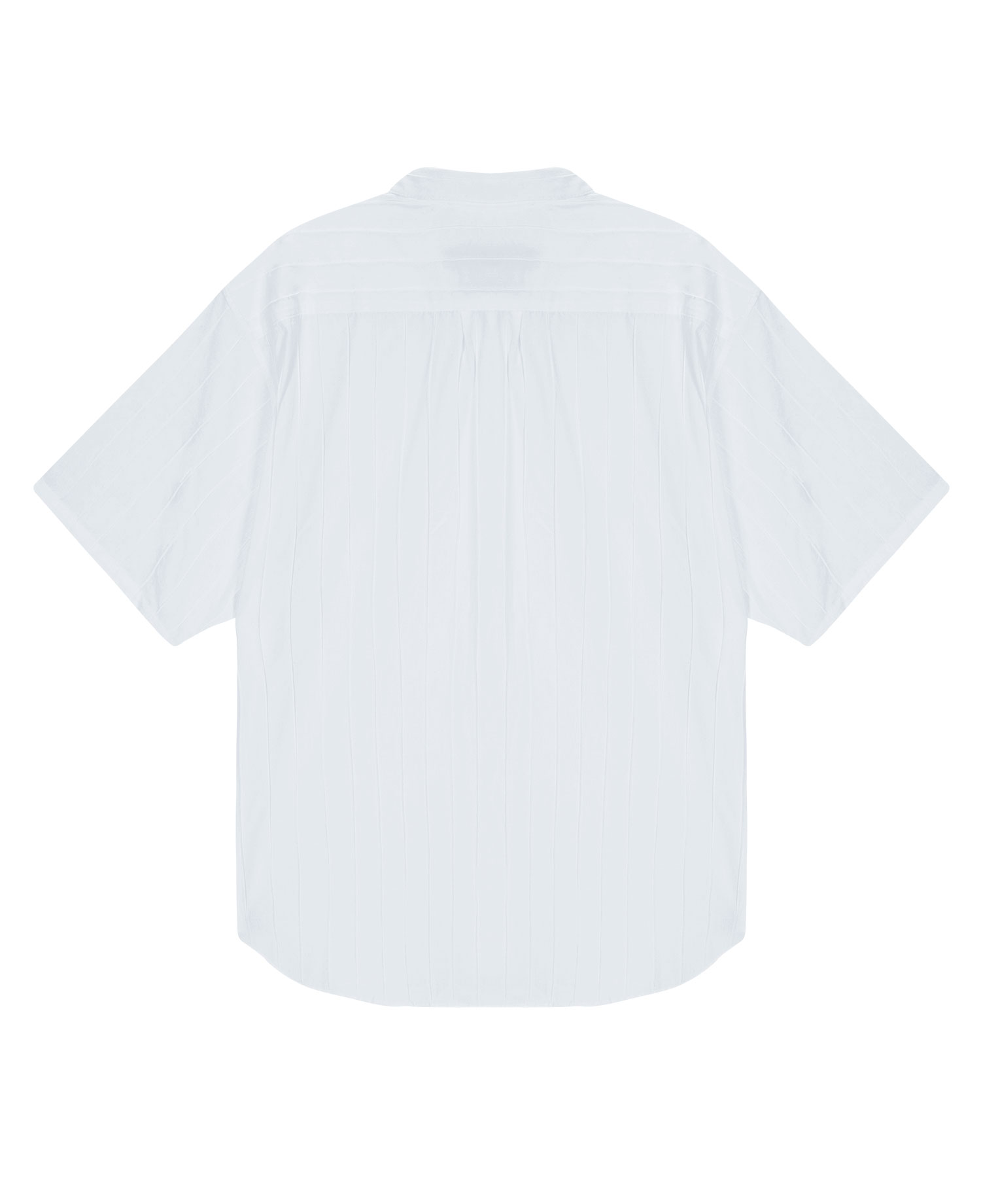 INSANE PINTUCKED HALF SLV SHIRT_WHITE