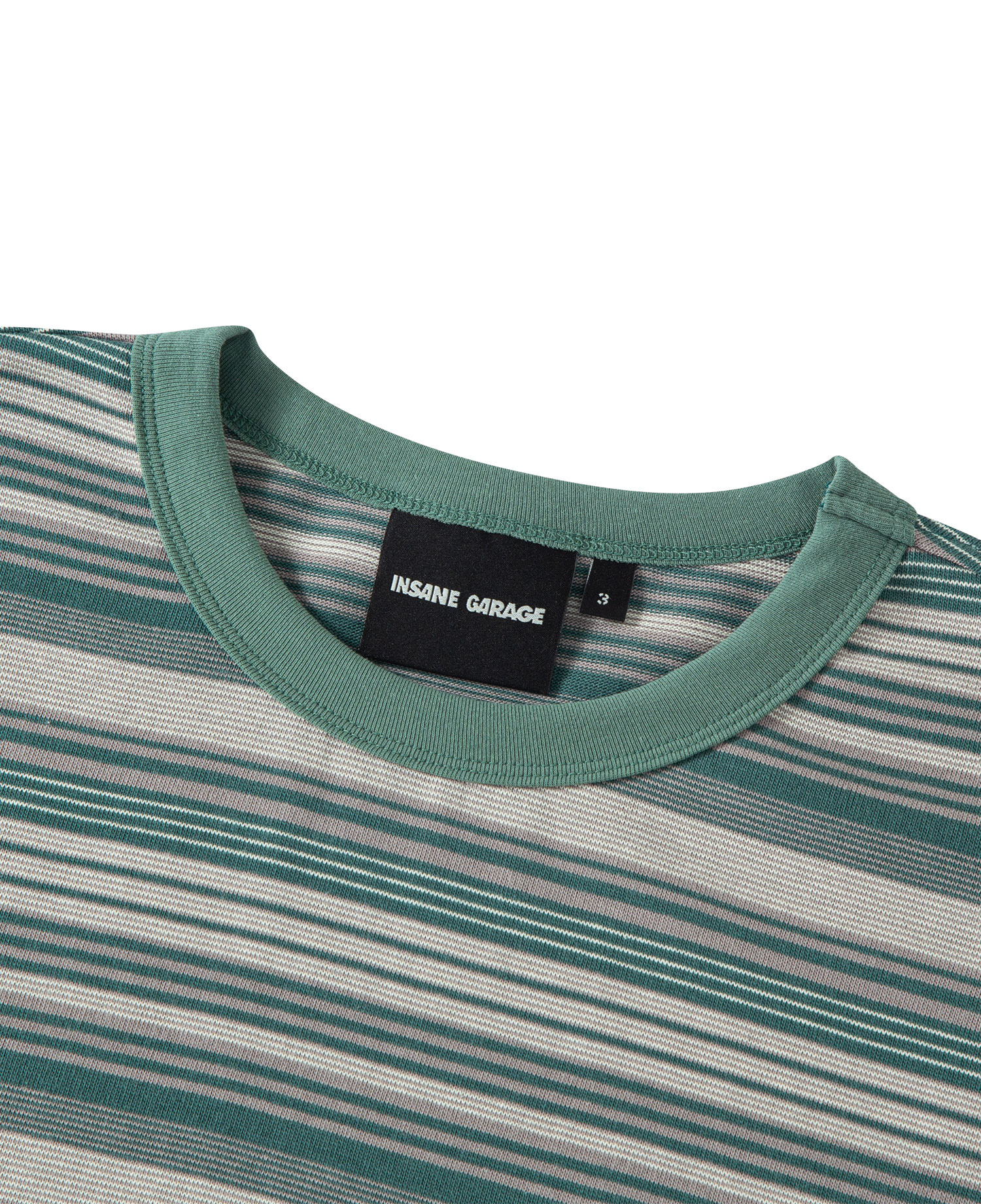 INSANE STRIPE POCKET T-SHIRT_KHAKI