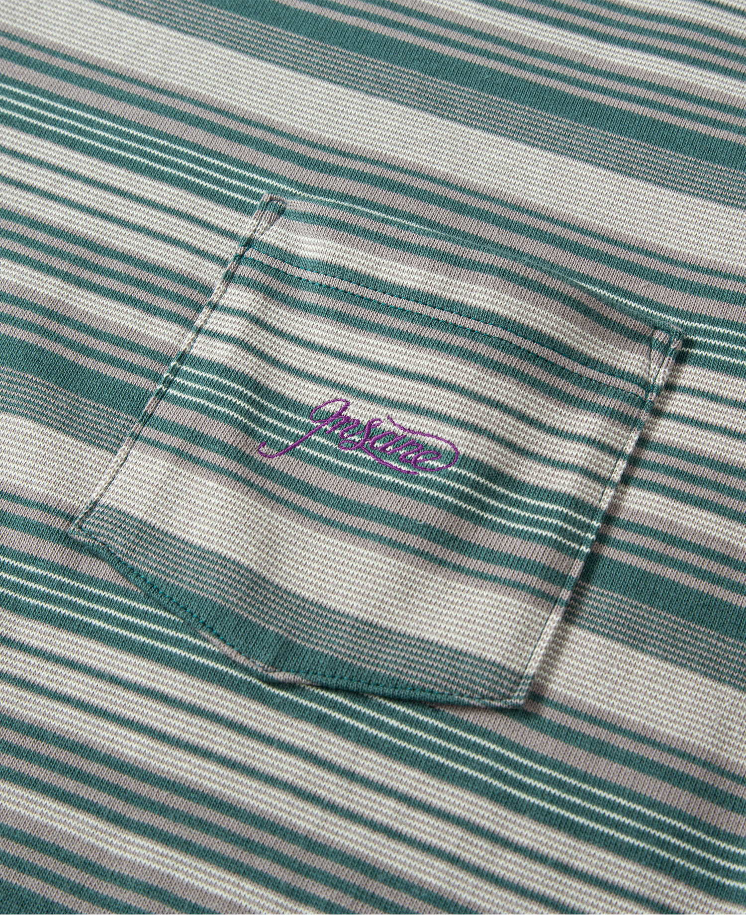 INSANE STRIPE POCKET T-SHIRT_KHAKI