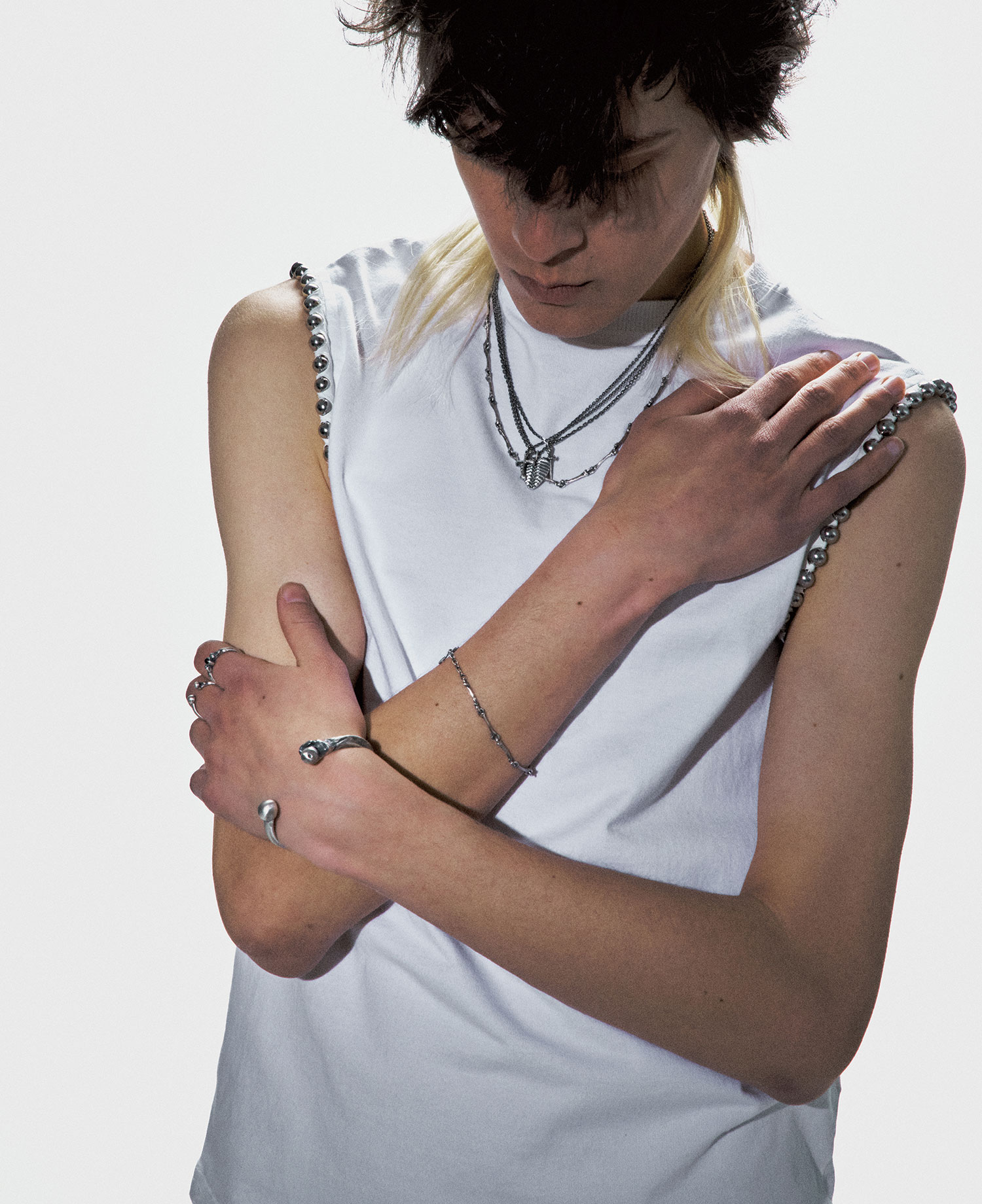 [JOSILVER] BONE CHAIN NECKLACE