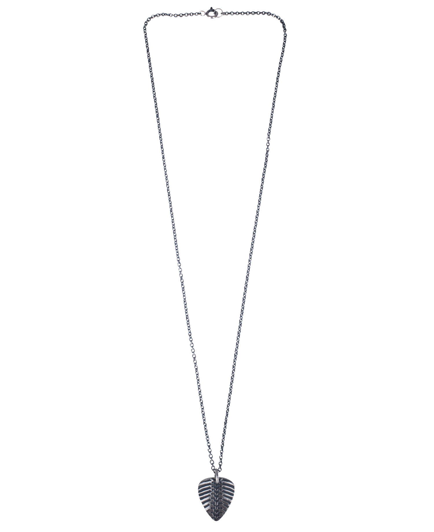[JOSILVER] BONE GUITAR PICK NECKLACE