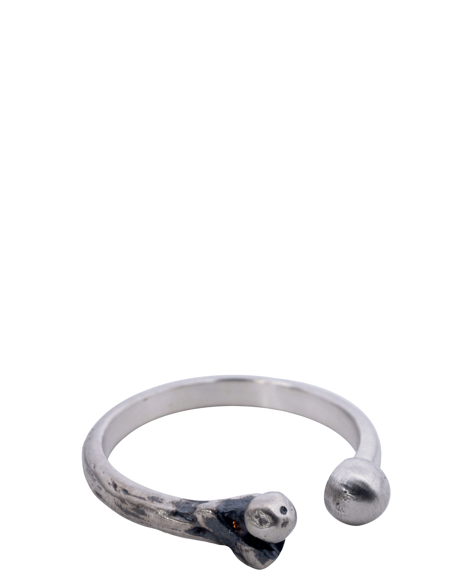 [JOSILVER] HALF BONE OPEN RING