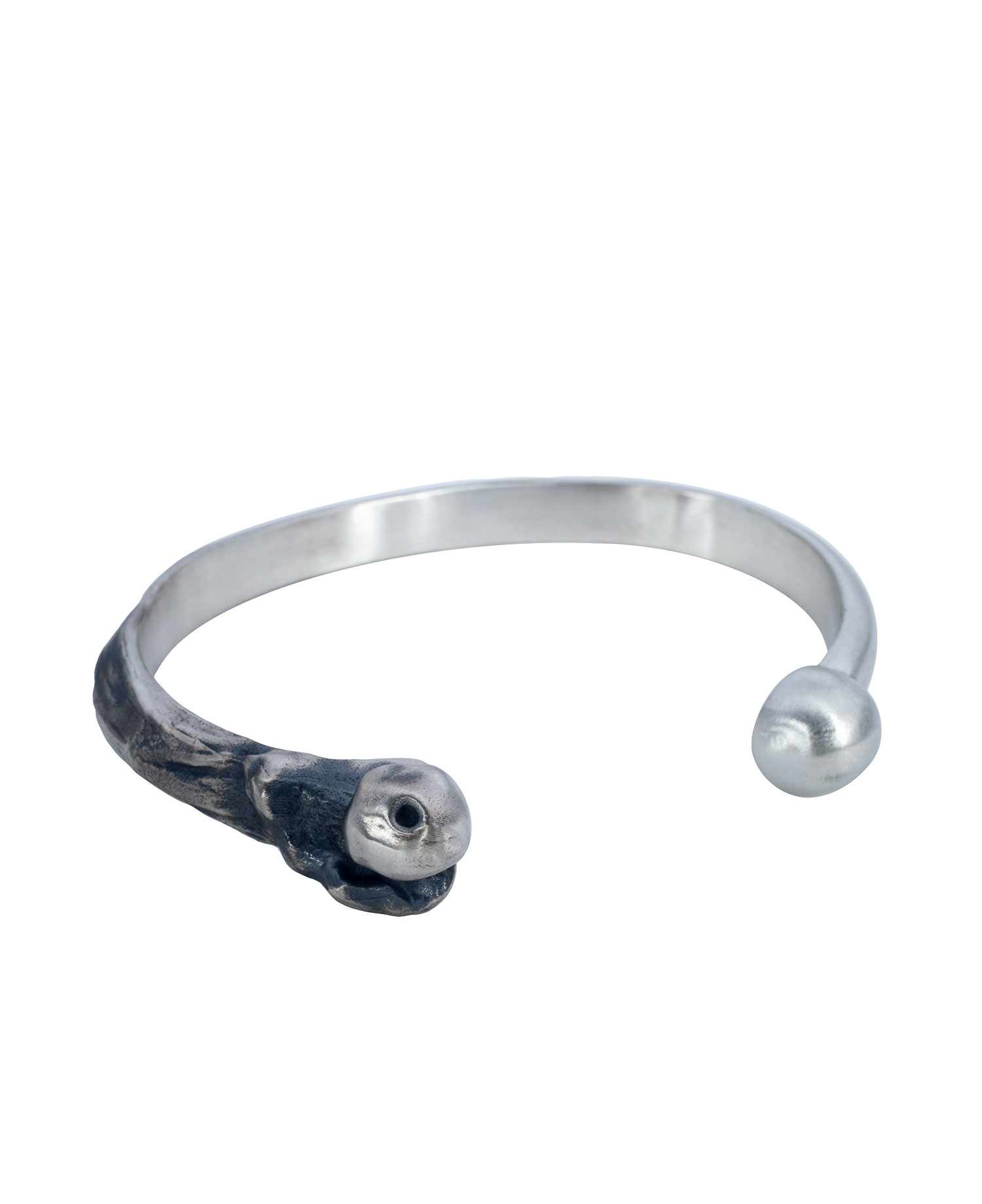 [JOSILVER] HALF BONE BANGLE