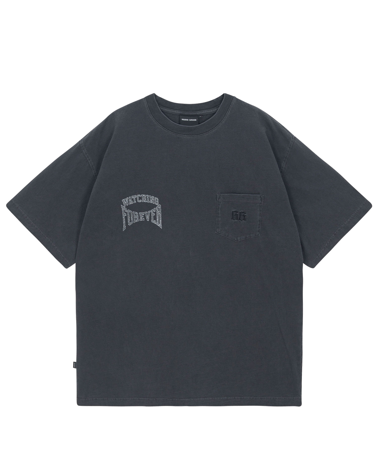INSANE GLITTER GRAPHIC T-SHIRT_WASHED BLACK