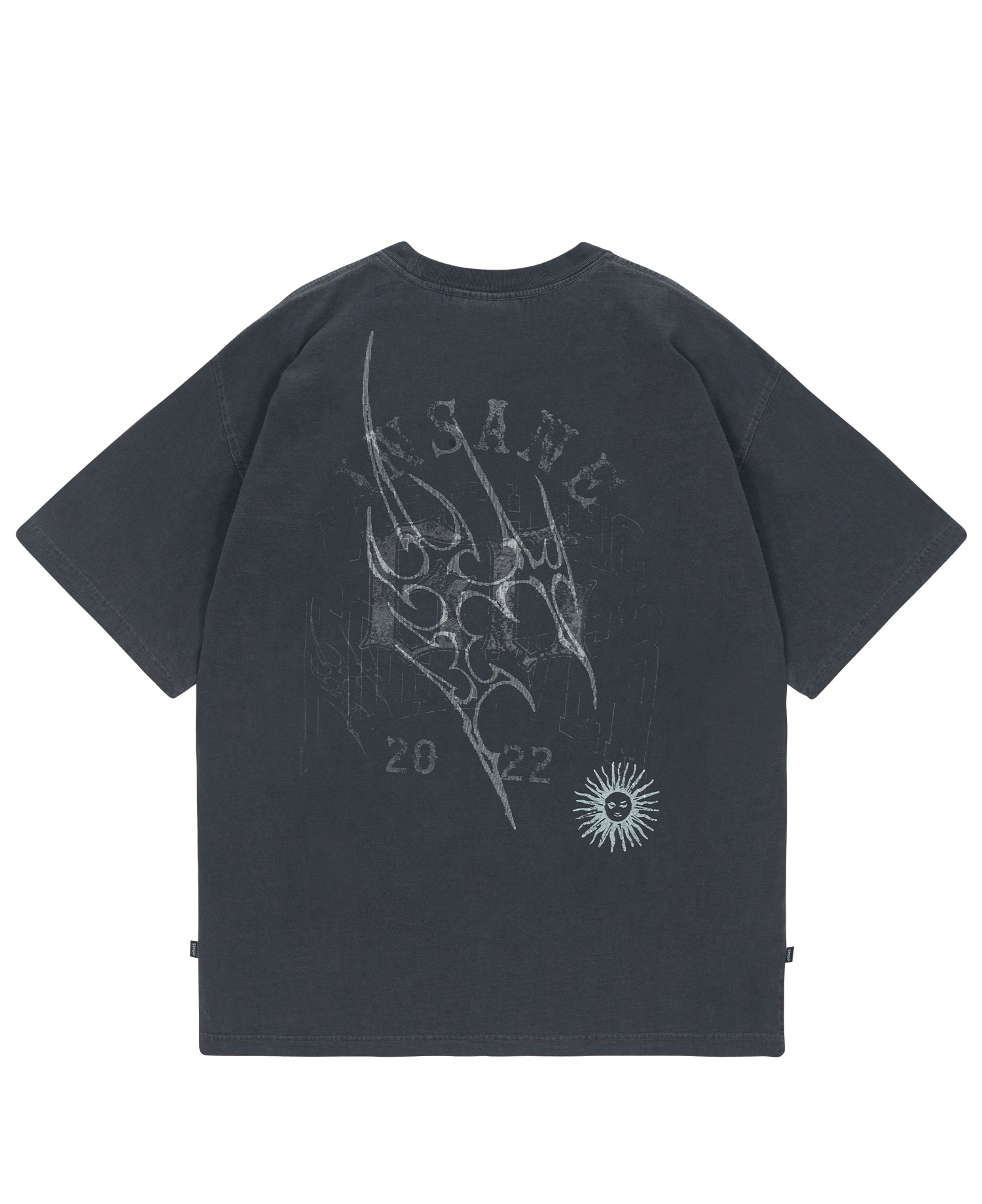 INSANE GLITTER GRAPHIC T-SHIRT_WASHED BLACK