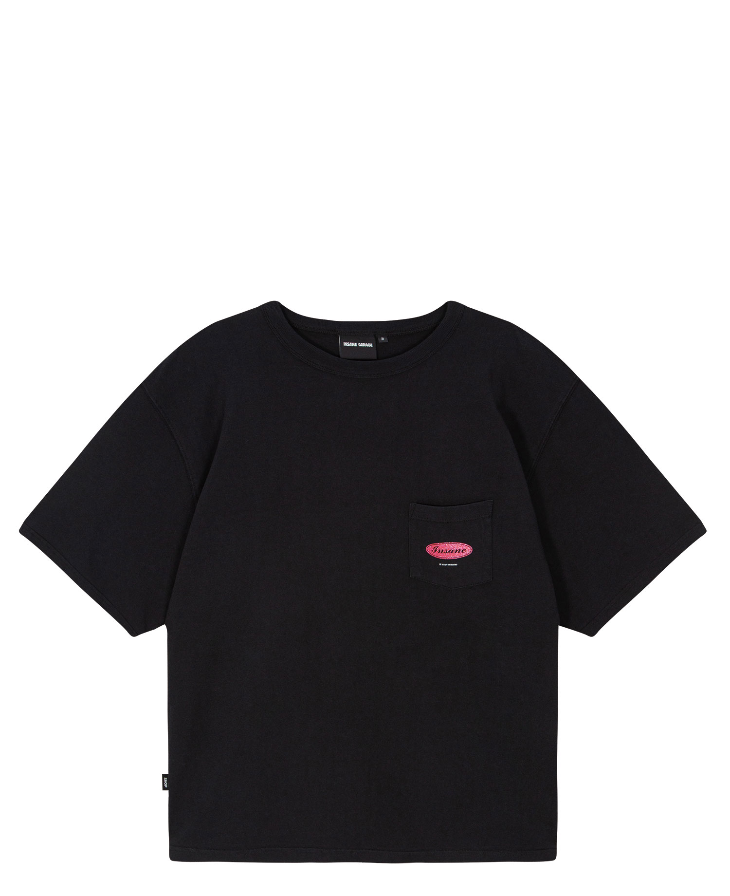 INSANE GLITTER POCKET T-SHIRT_BLACK