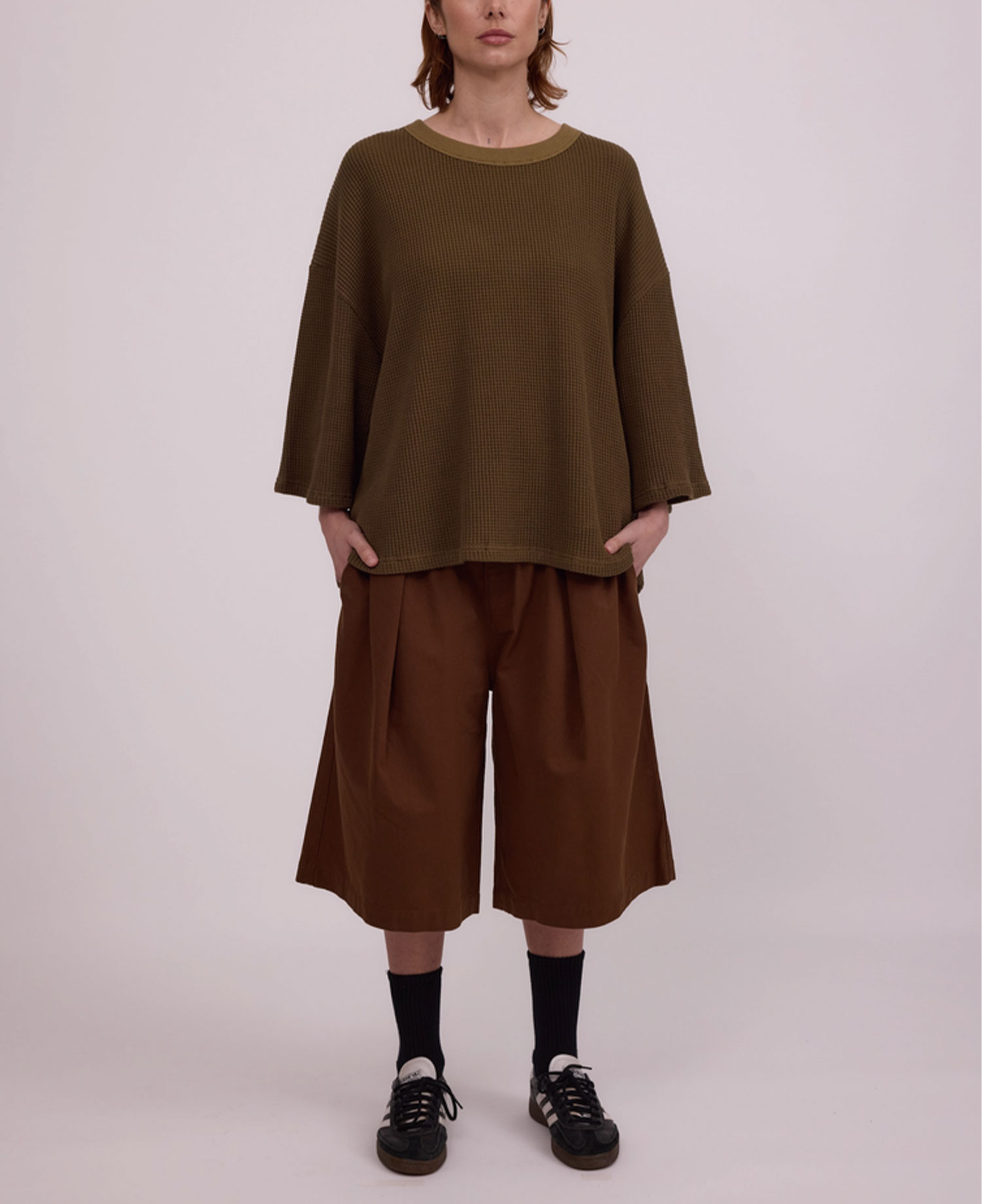HAKAMA SHORTS_BROWN