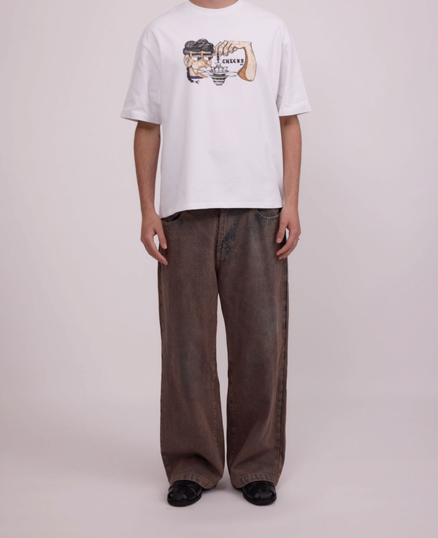 ROOTS JEANS_BROWN BLACK