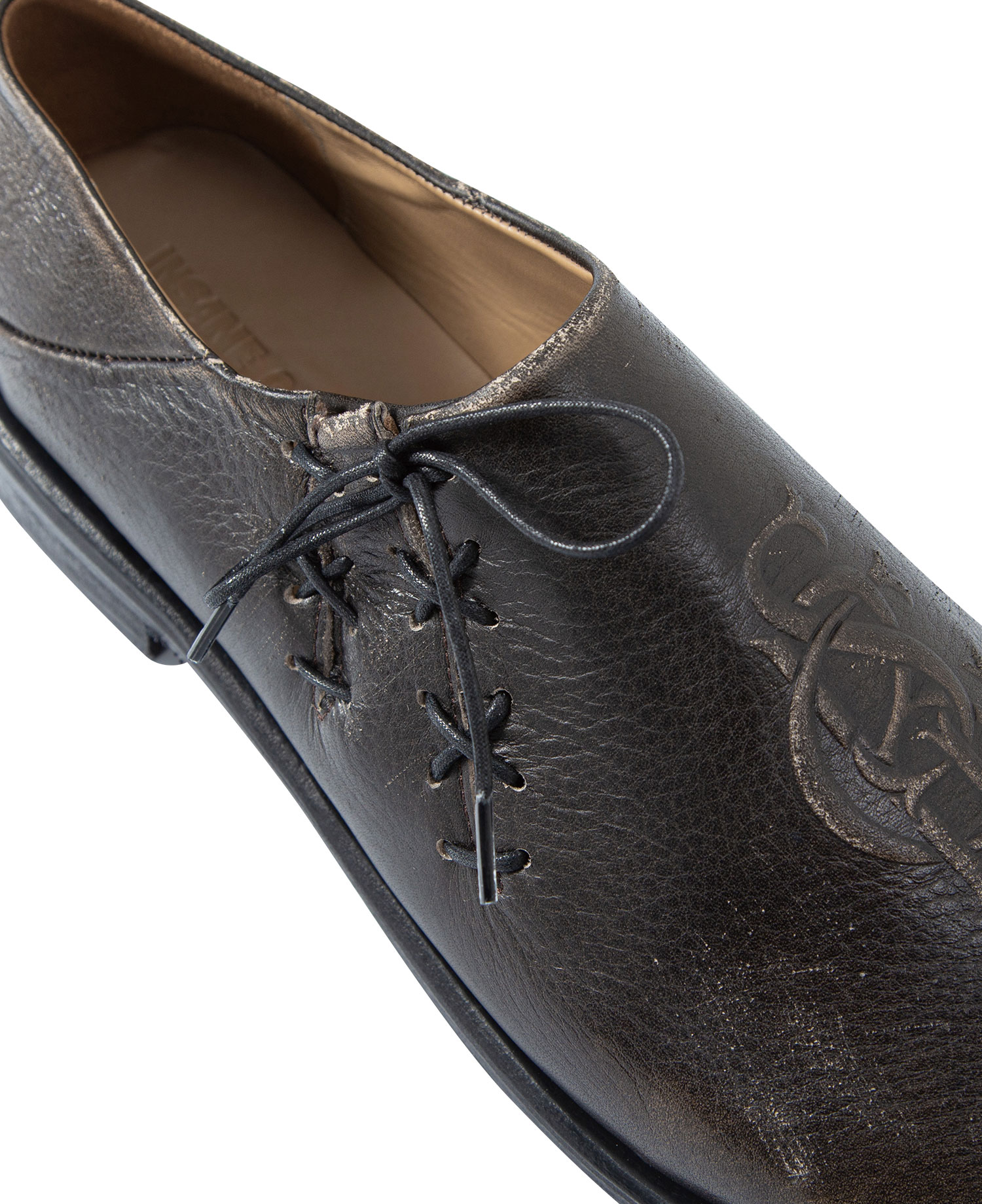 [NEGATIVETHREE] INSANE SYMBOL OBLIQUE DERBY SHOE