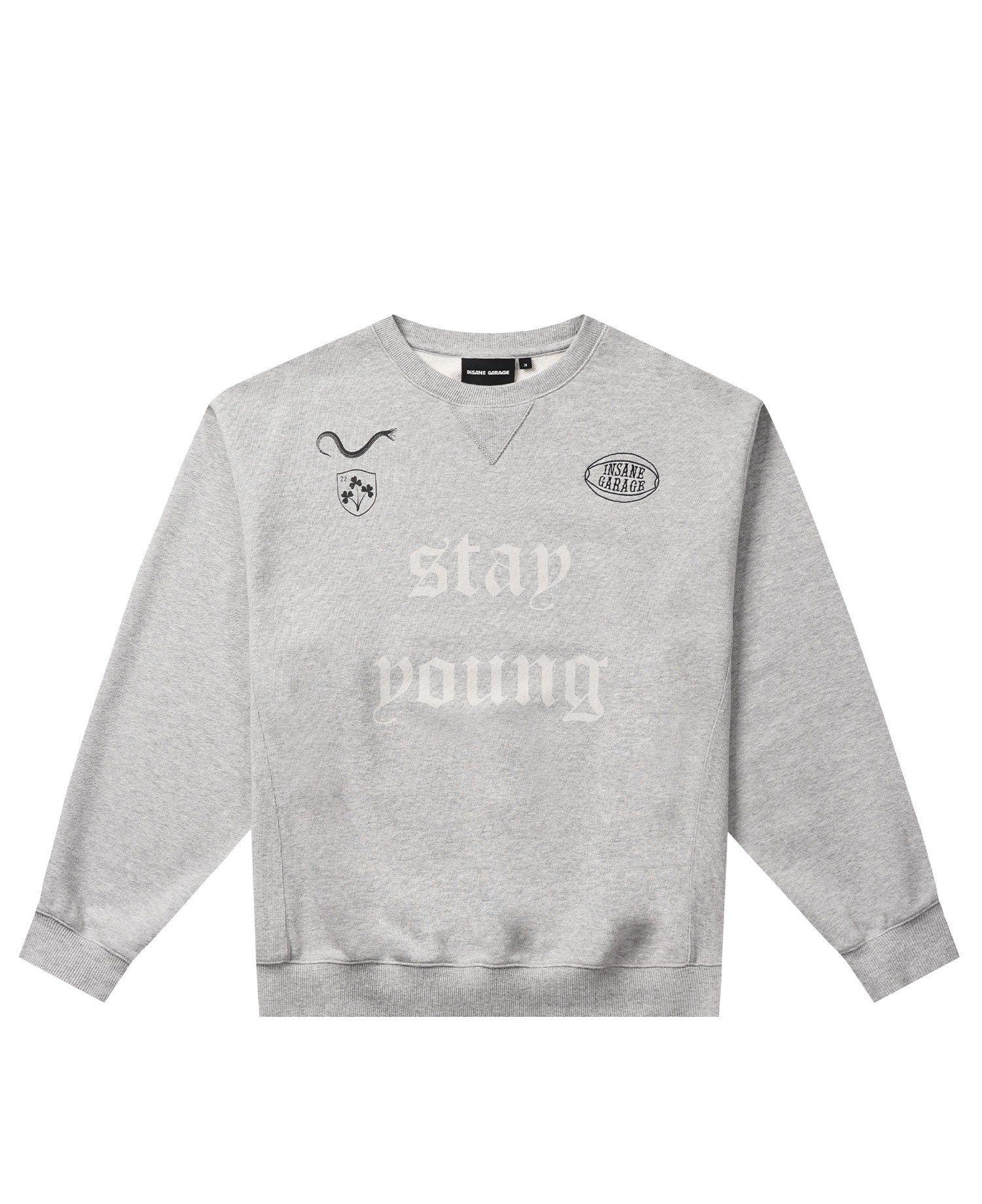 INSANE GRAPHIC SWEAT SHIRT_MELANGE GRAY