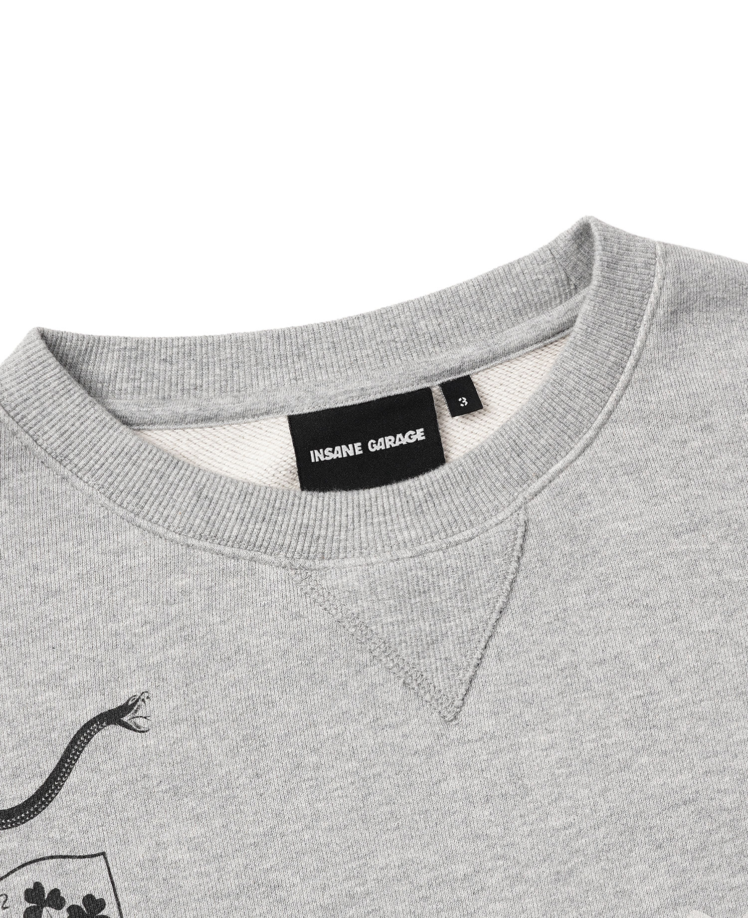 INSANE GRAPHIC SWEAT SHIRT_MELANGE GRAY