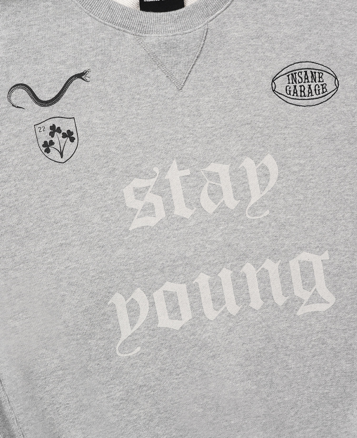 INSANE GRAPHIC SWEAT SHIRT_MELANGE GRAY