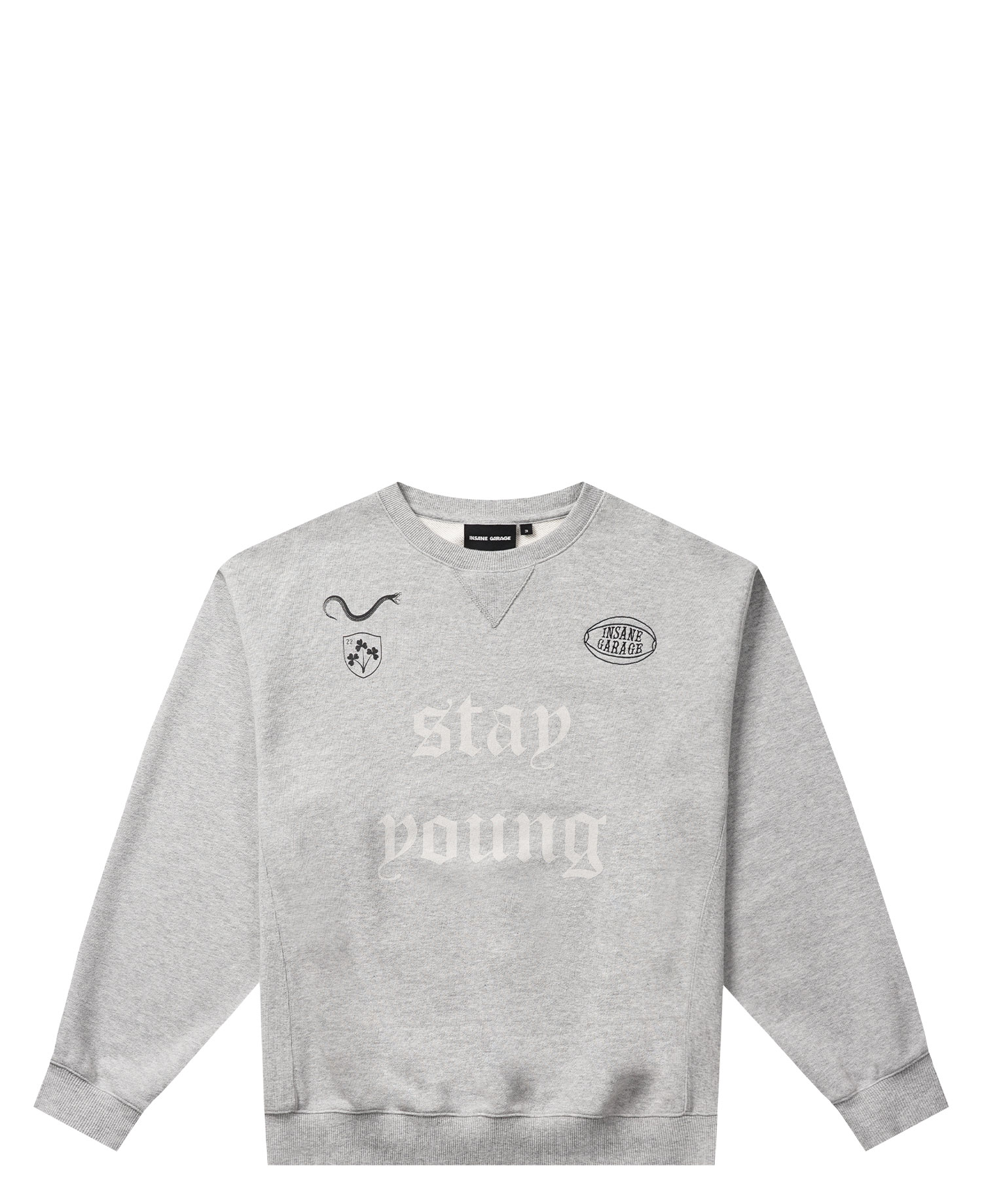 INSANE GRAPHIC SWEAT SHIRT_MELANGE GRAY