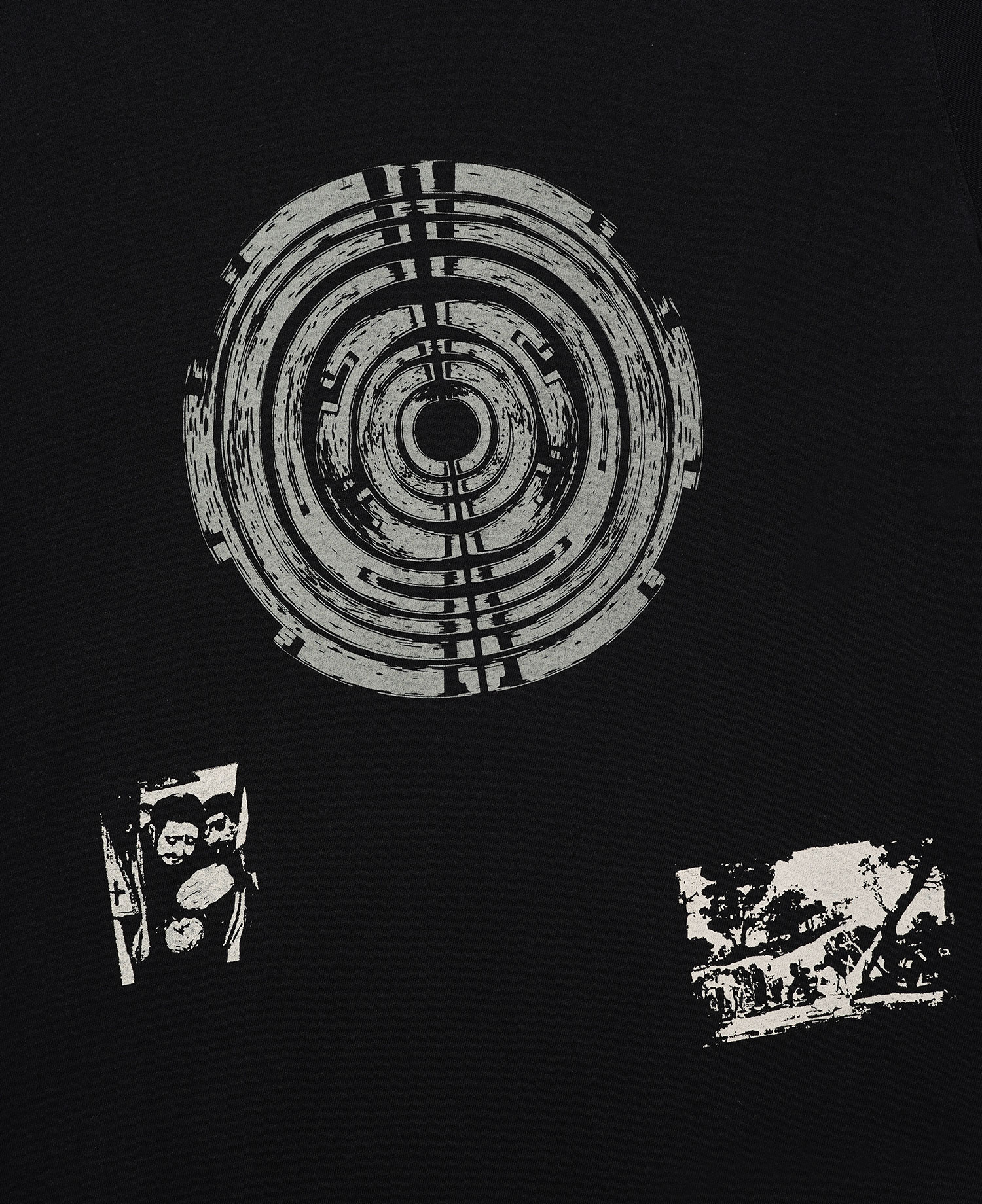 INSANE PENTAGRAM LAYERED LONG SLV_WASHED BLACK