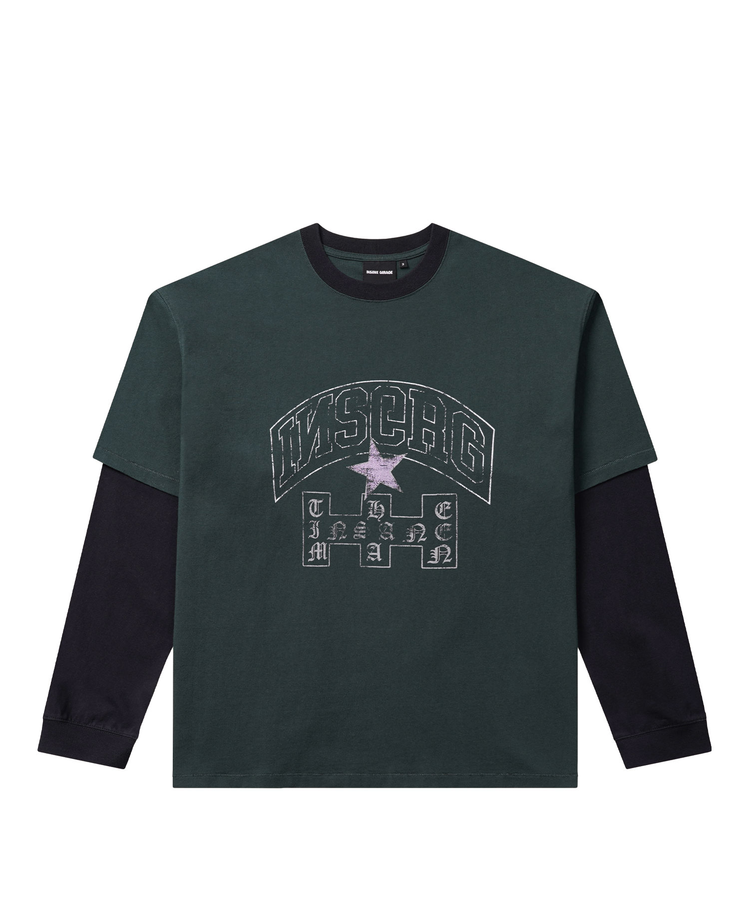 INSANE PENTAGRAM LAYERED LONG SLV_GREEN