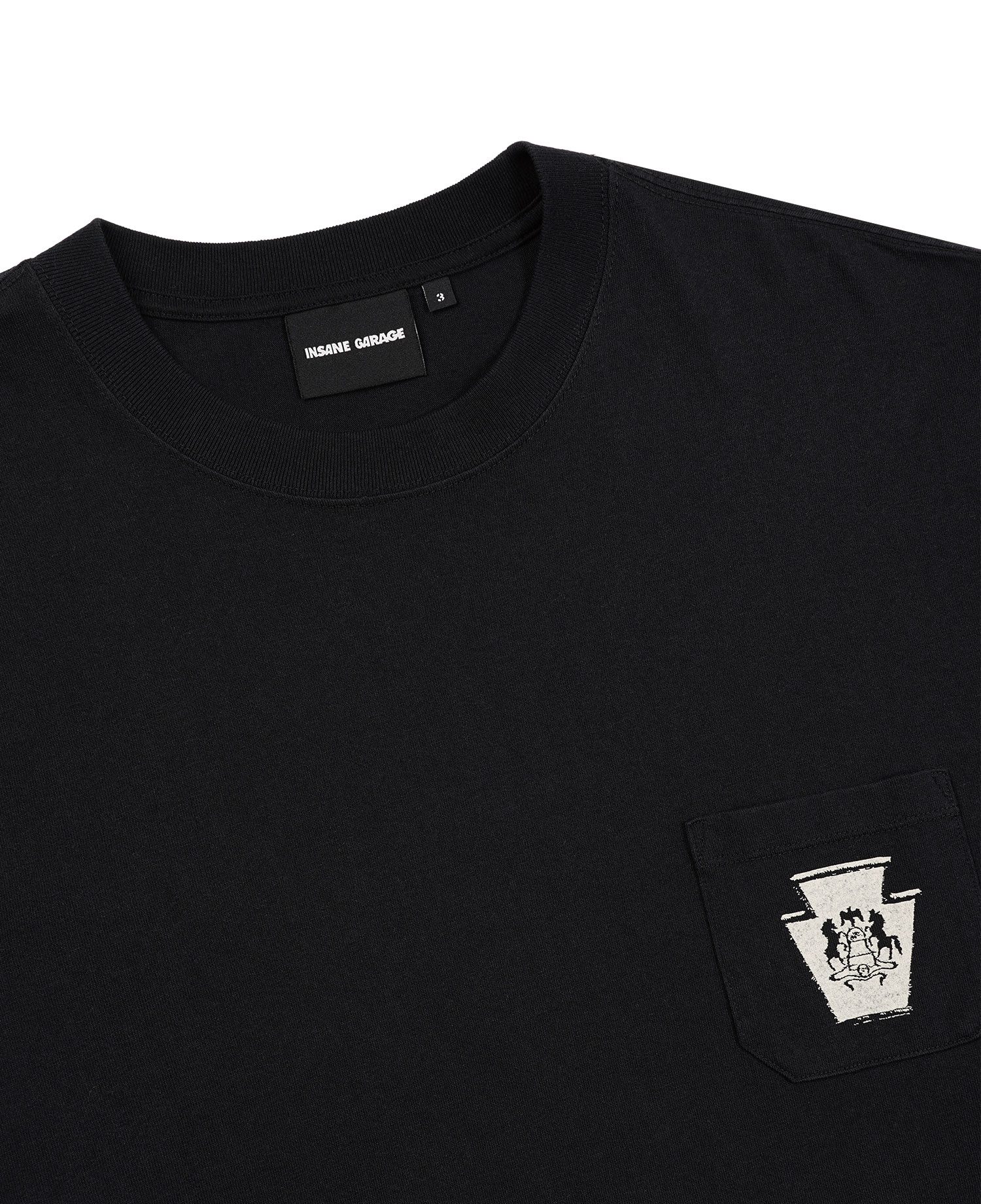 INSANE EMBROIDERED GRAPHIC LONG SLV_WASHED BLACK