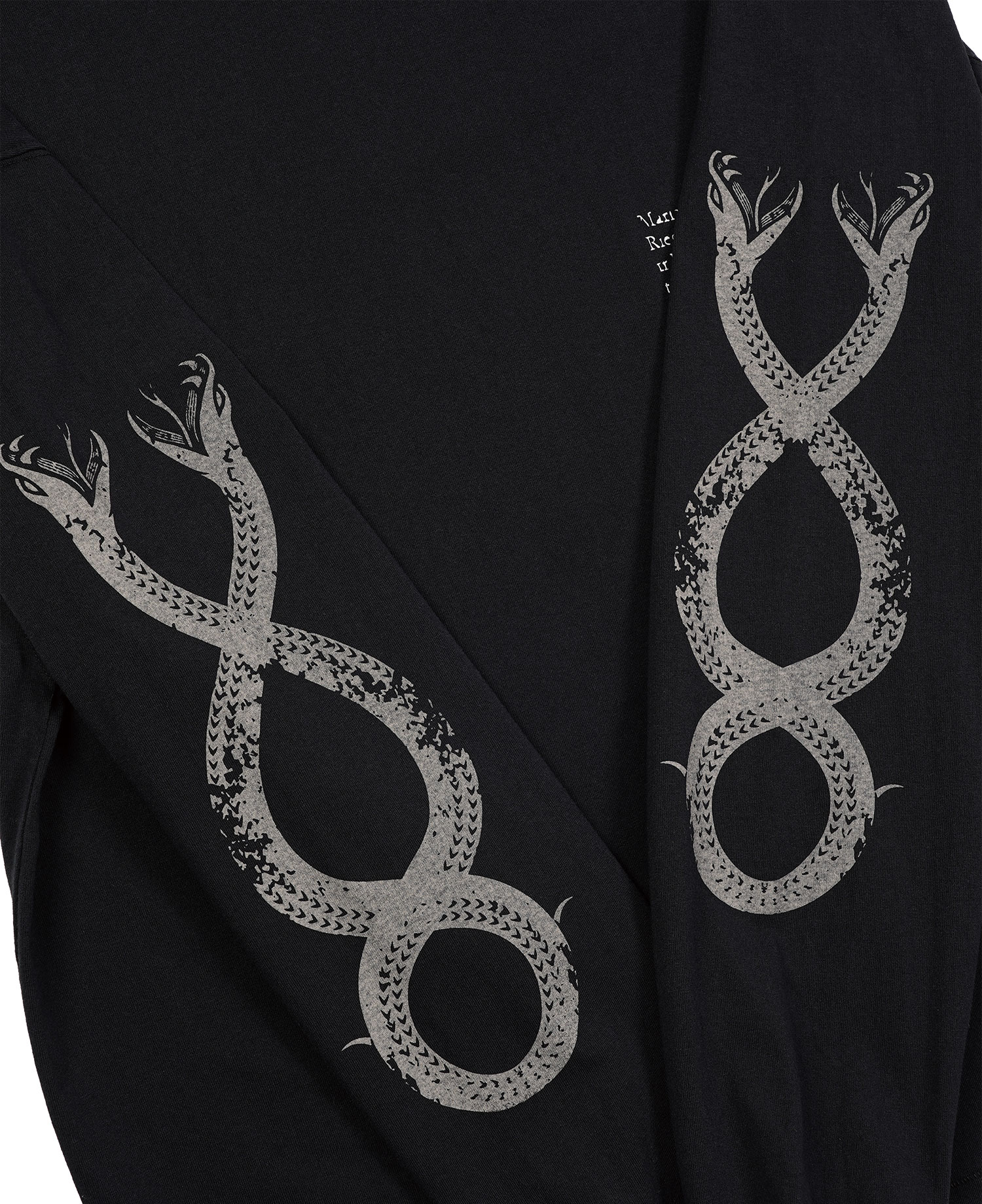 INSANE SNAKE GRAPHIC LONG SLV_WASHED BLACK