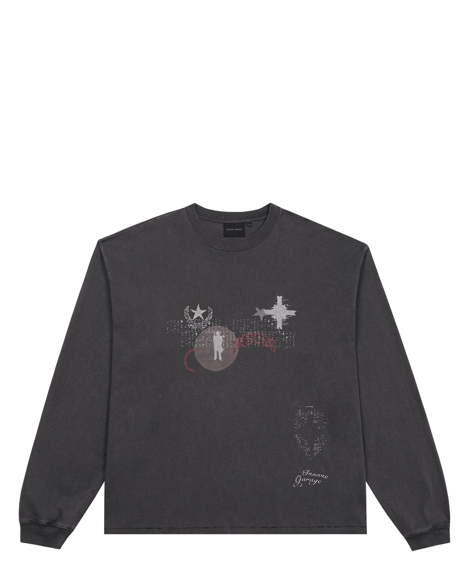 INSANE PIGMENT GRAPHIC LONG SLV_CHARCOAL