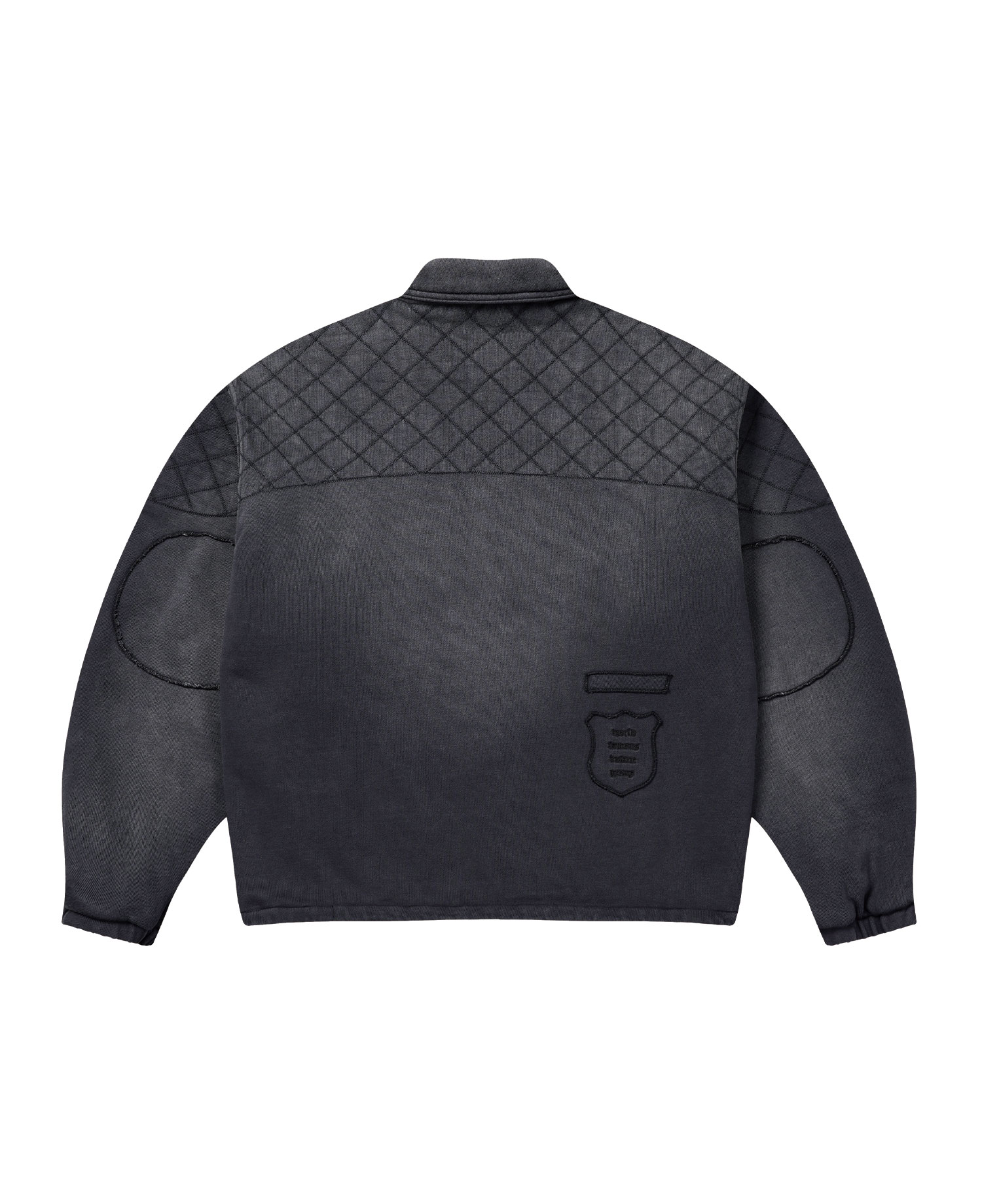INSANE QUILTED SWEAT COACH JACKET_WASHED BLACK