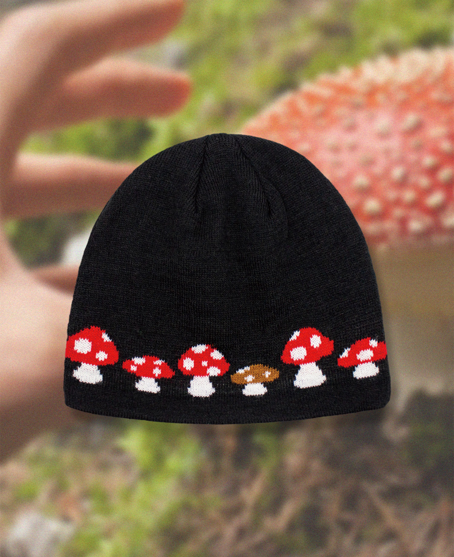[MEDIUMS] LINE MUSHROOM BEANIE
