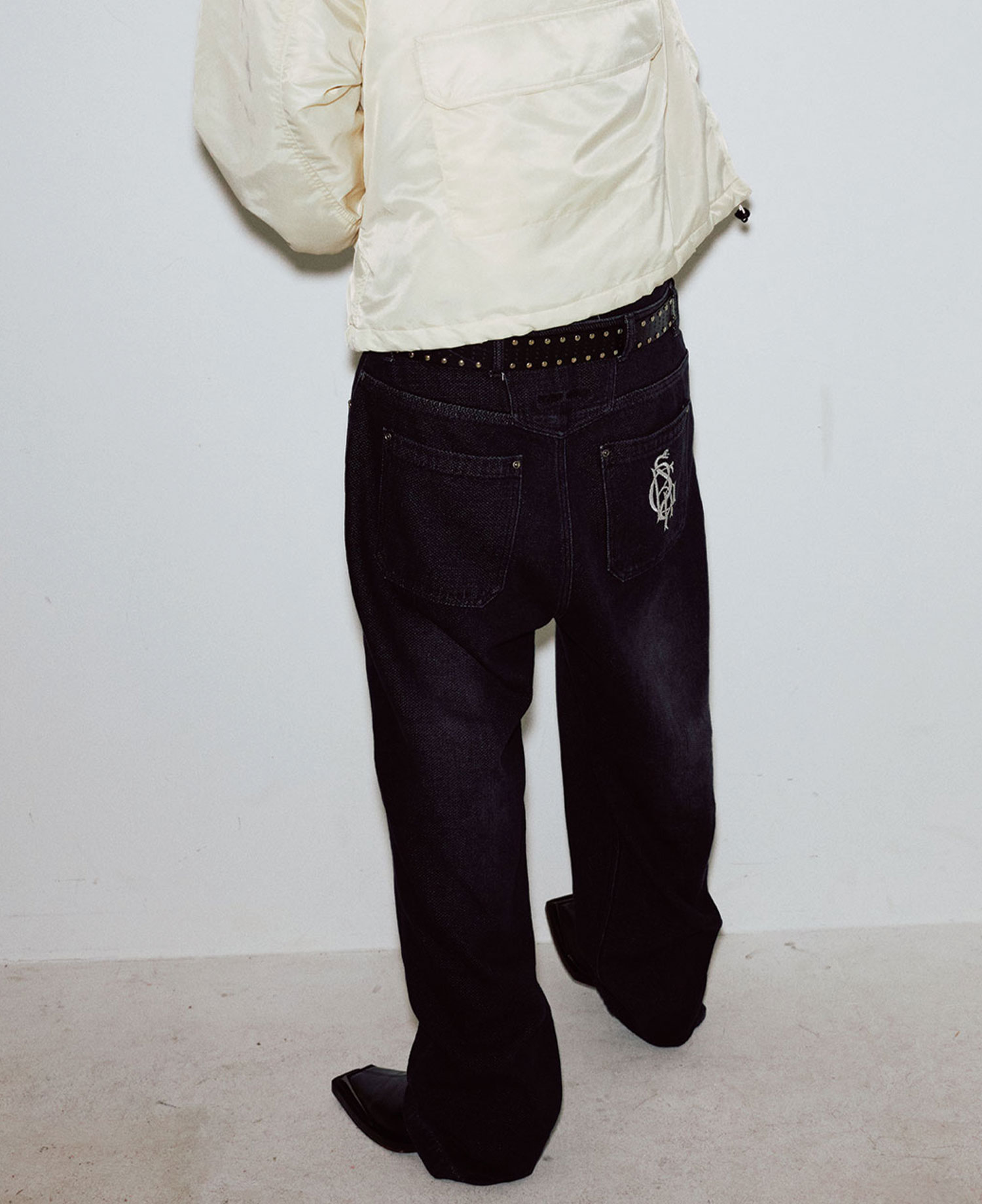 INSANE SASHIKO DENIM PANTS_DARK INDIGO