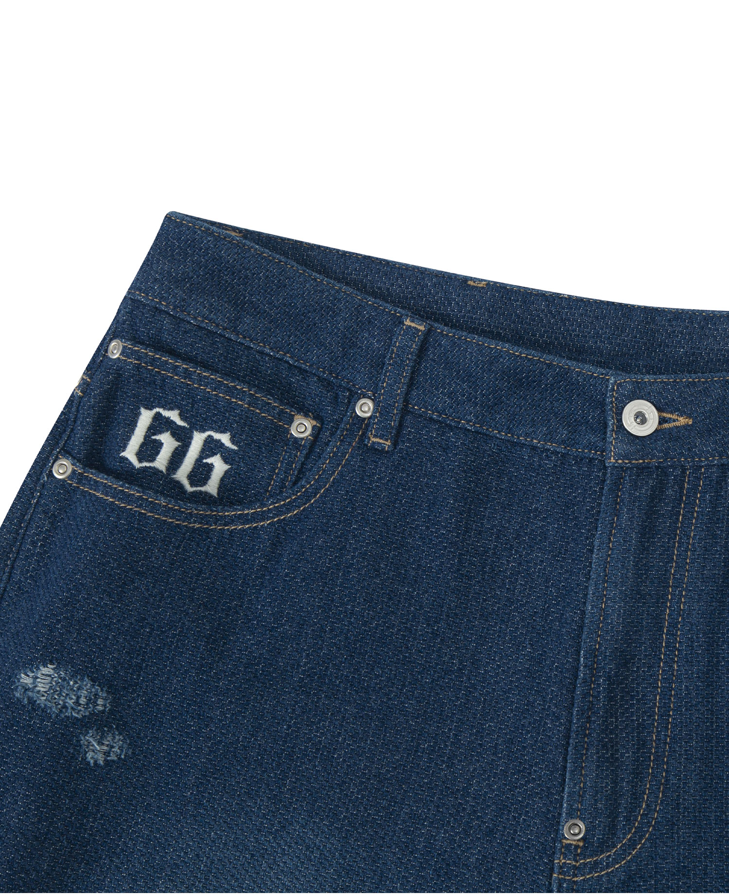 INSANE SASHIKO DENIM PANTS_INDIGO