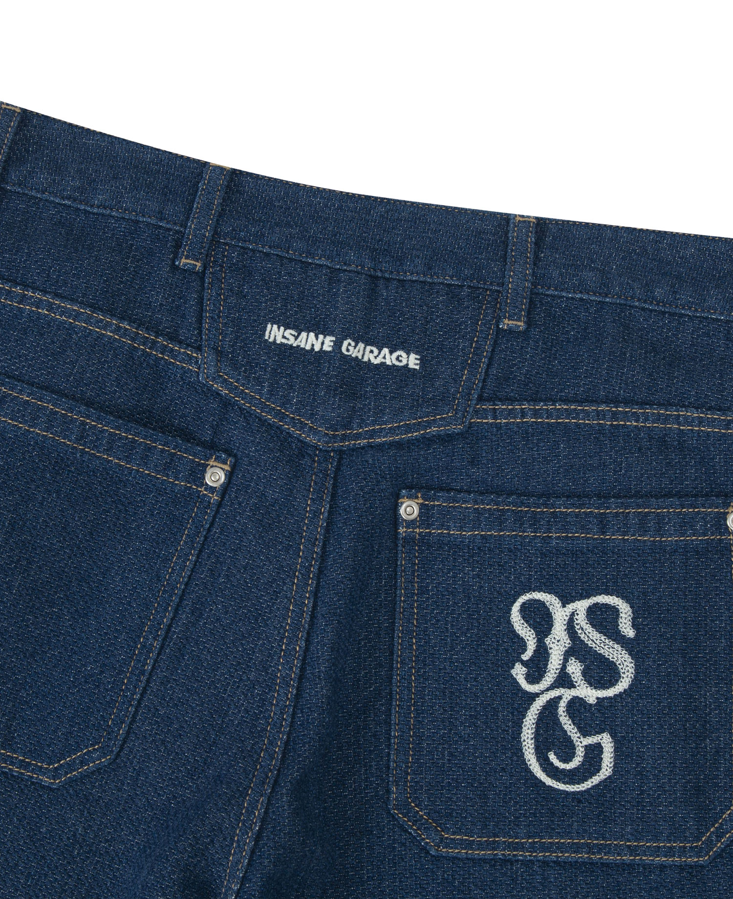 INSANE SASHIKO DENIM PANTS_INDIGO