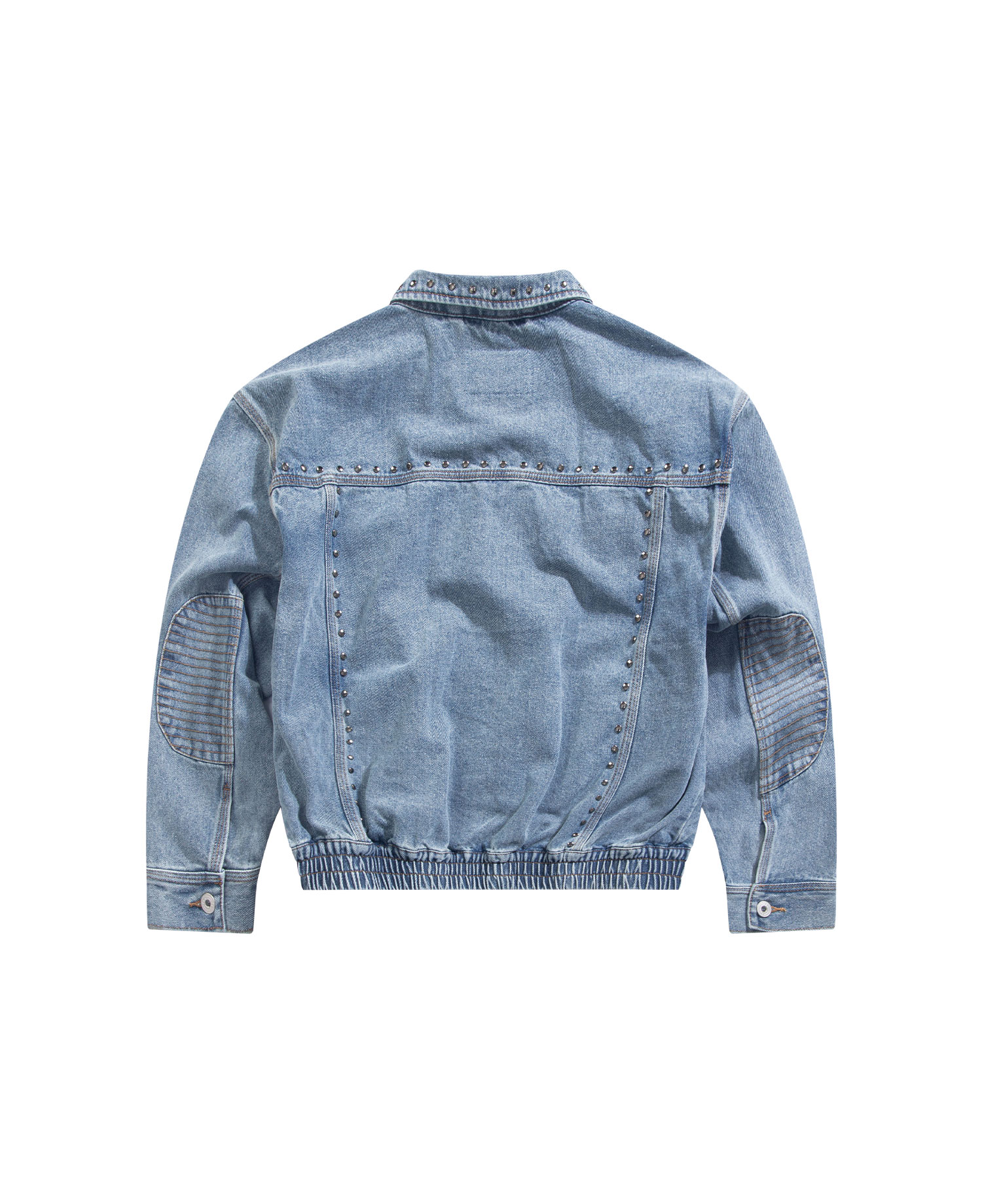 INSANE RIVET WASHED DENIM JACKET_INDIGO