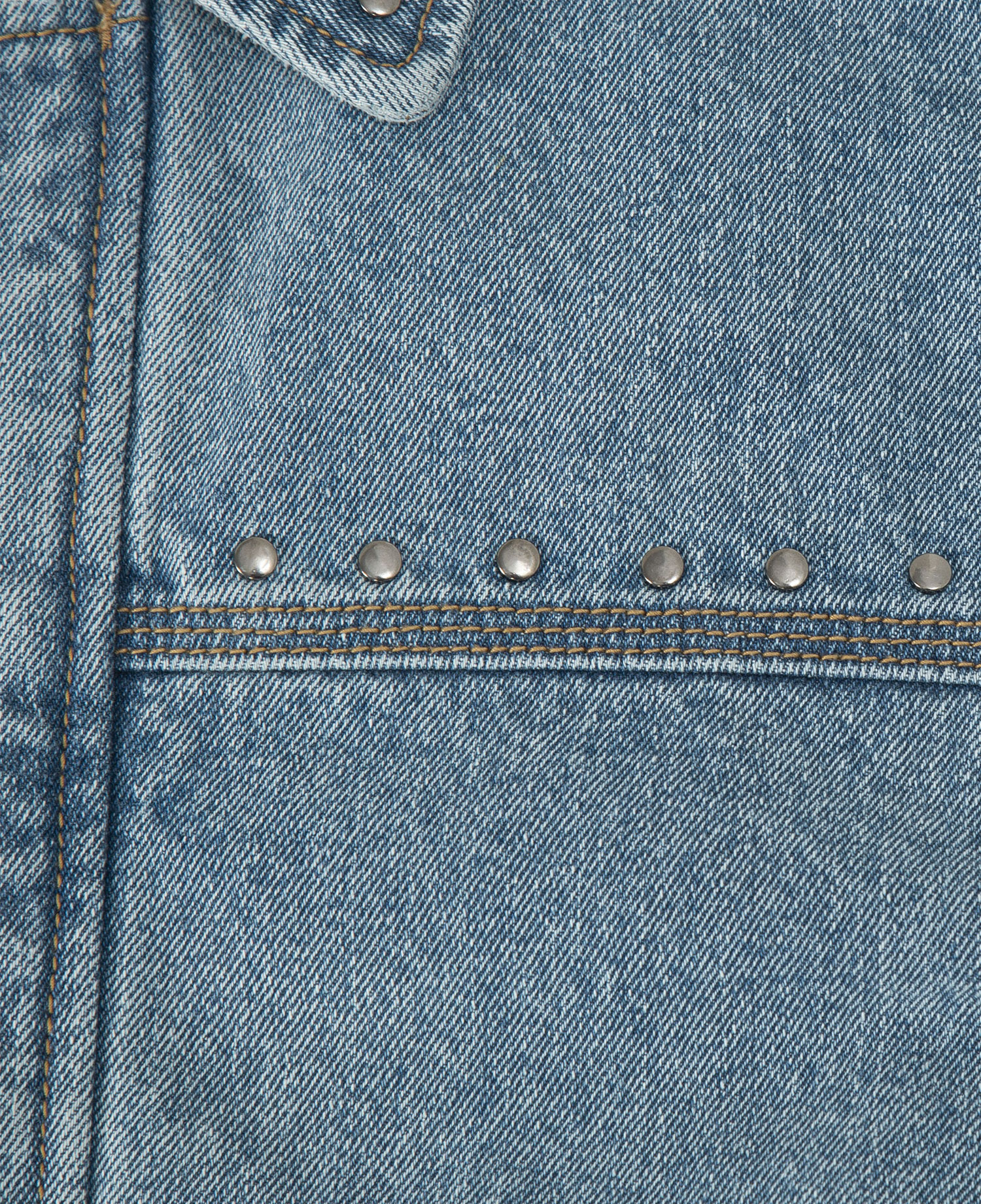 INSANE RIVET WASHED DENIM JACKET_INDIGO