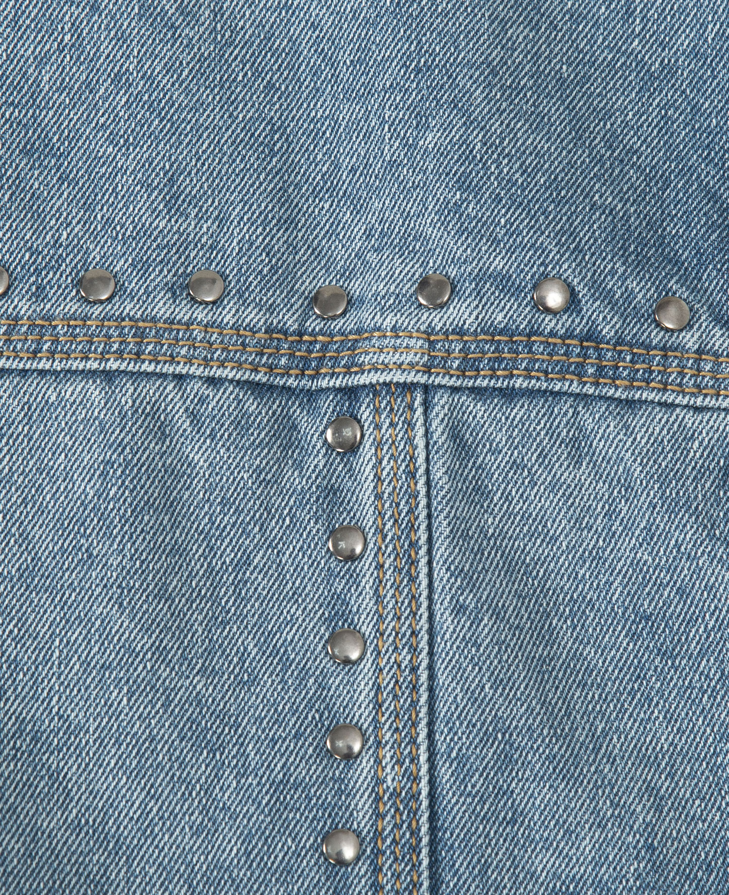 INSANE RIVET WASHED DENIM JACKET_INDIGO