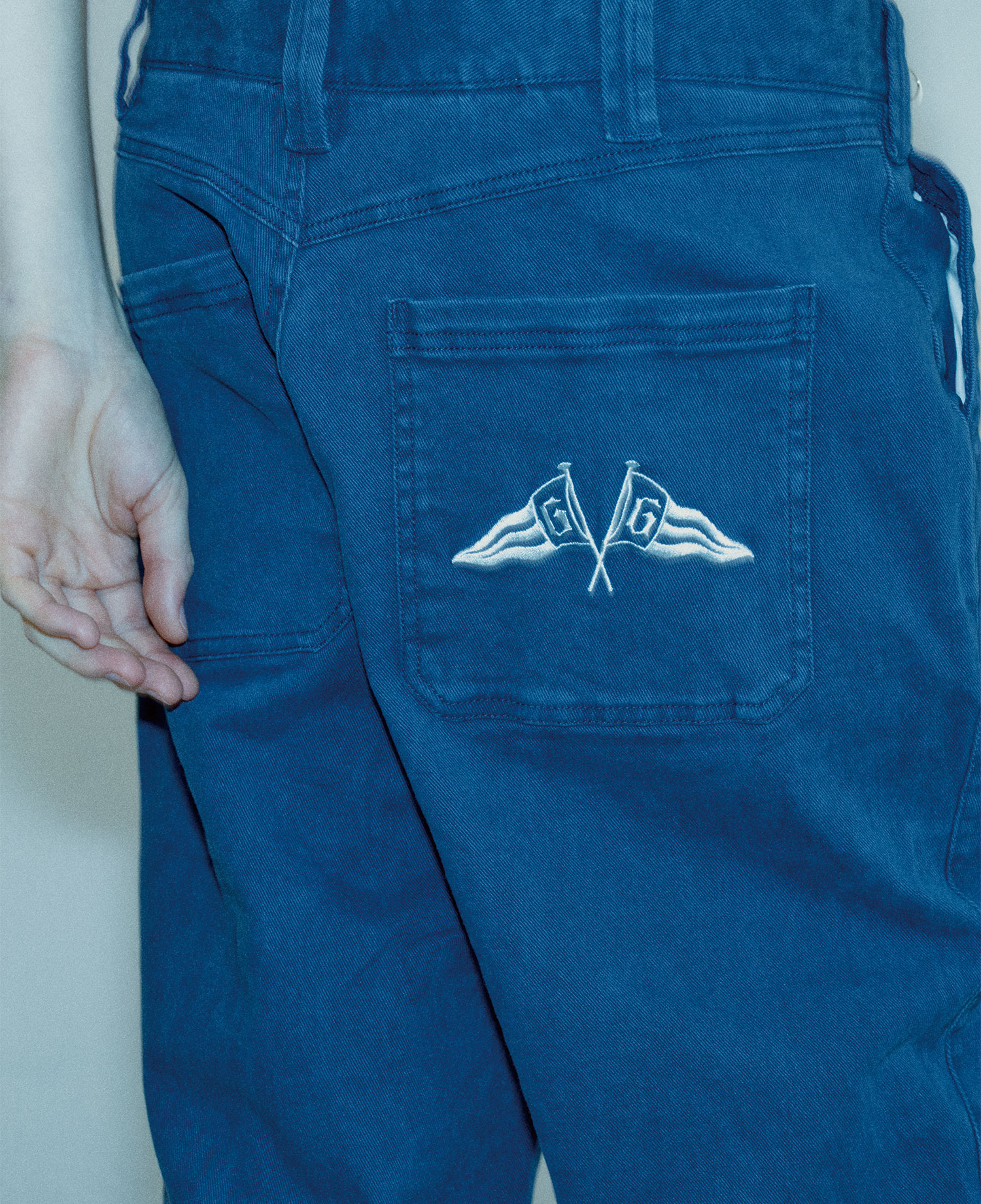 INSANE EMBROIDERED WOVEN PANTS_BLUE