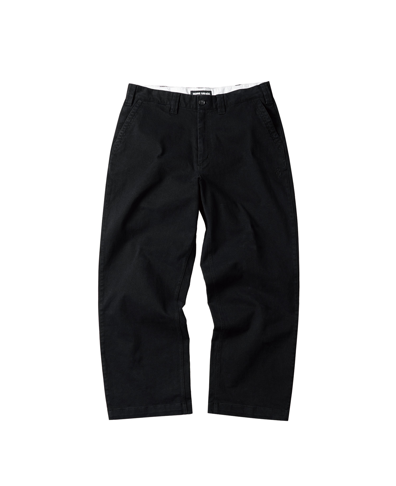 INSANE EMBROIDERED WOVEN PANTS_WASHED BLACK