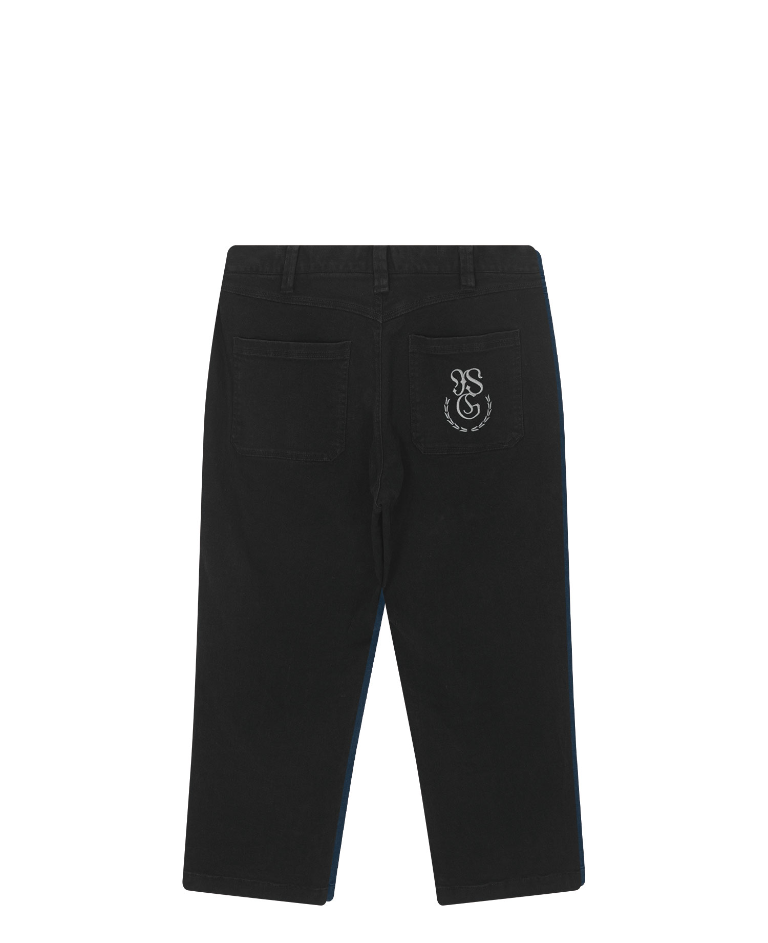INSANE EMBROIDERED WOVEN PANTS_WASHED BLACK