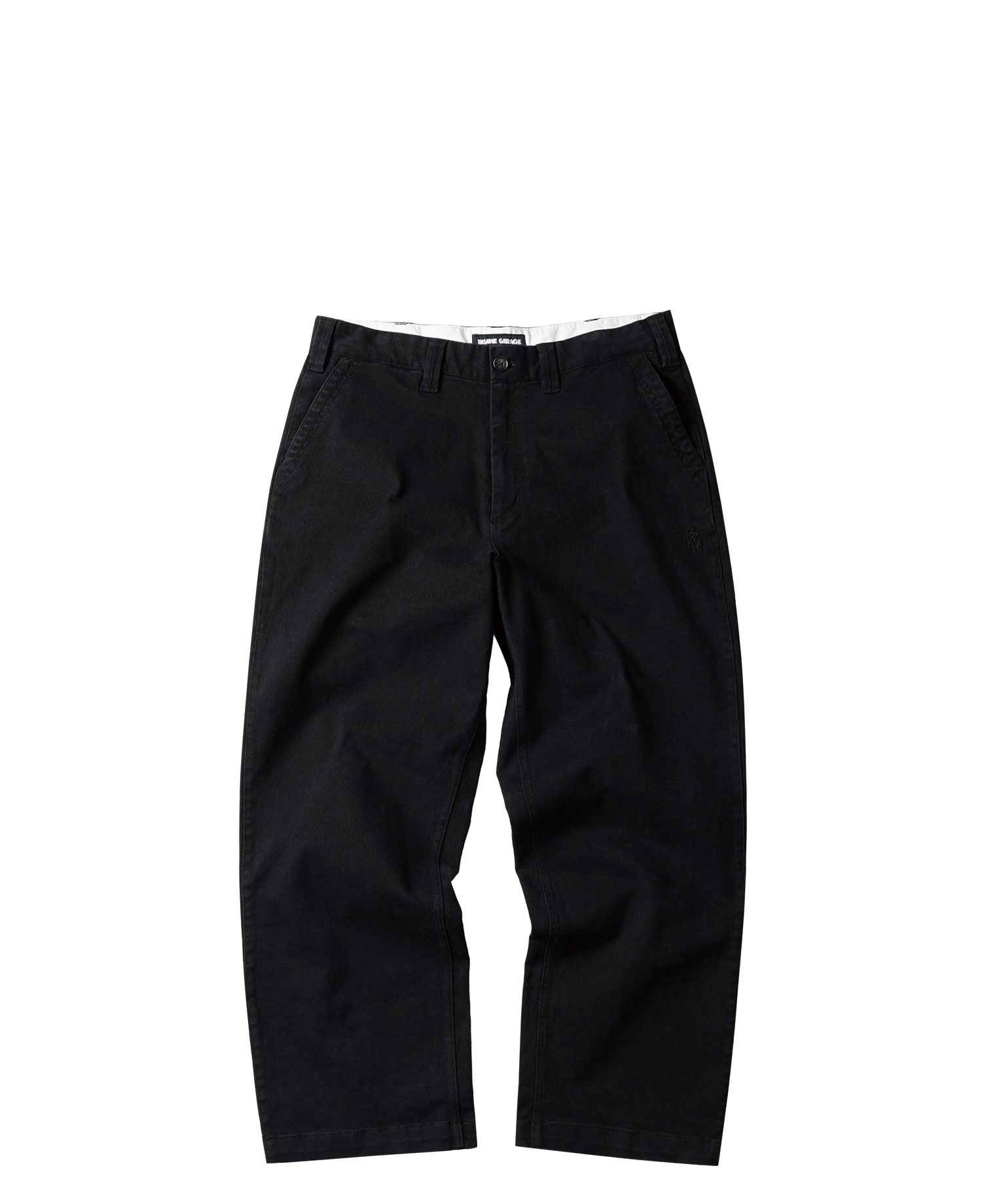INSANE EMBROIDERED WOVEN PANTS_WASHED BLACK